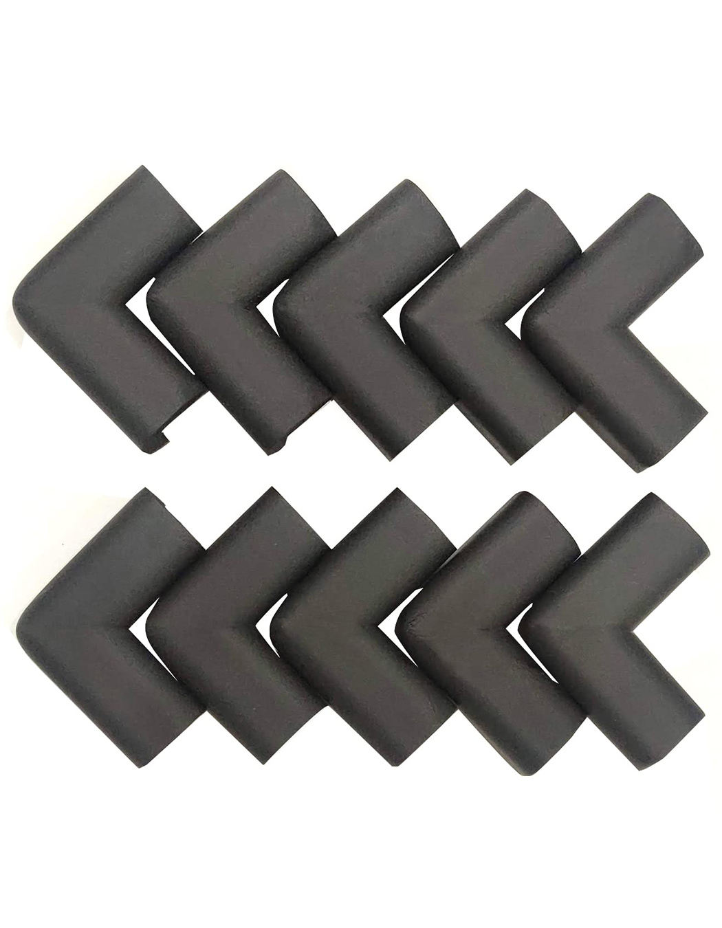 BabySafeHouse Furniture Corner Guard for Baby Proofing, Pre-Taped Corner Protectors - Black (Pack of 10)