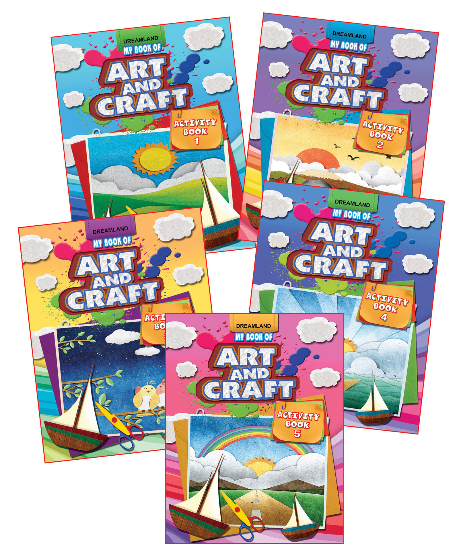 dreamland publications Dreamland Art & Craft Activity 5 Book Pack for Children- Drawing, Colouring and Craft Activity, 200 Pages-picture-23