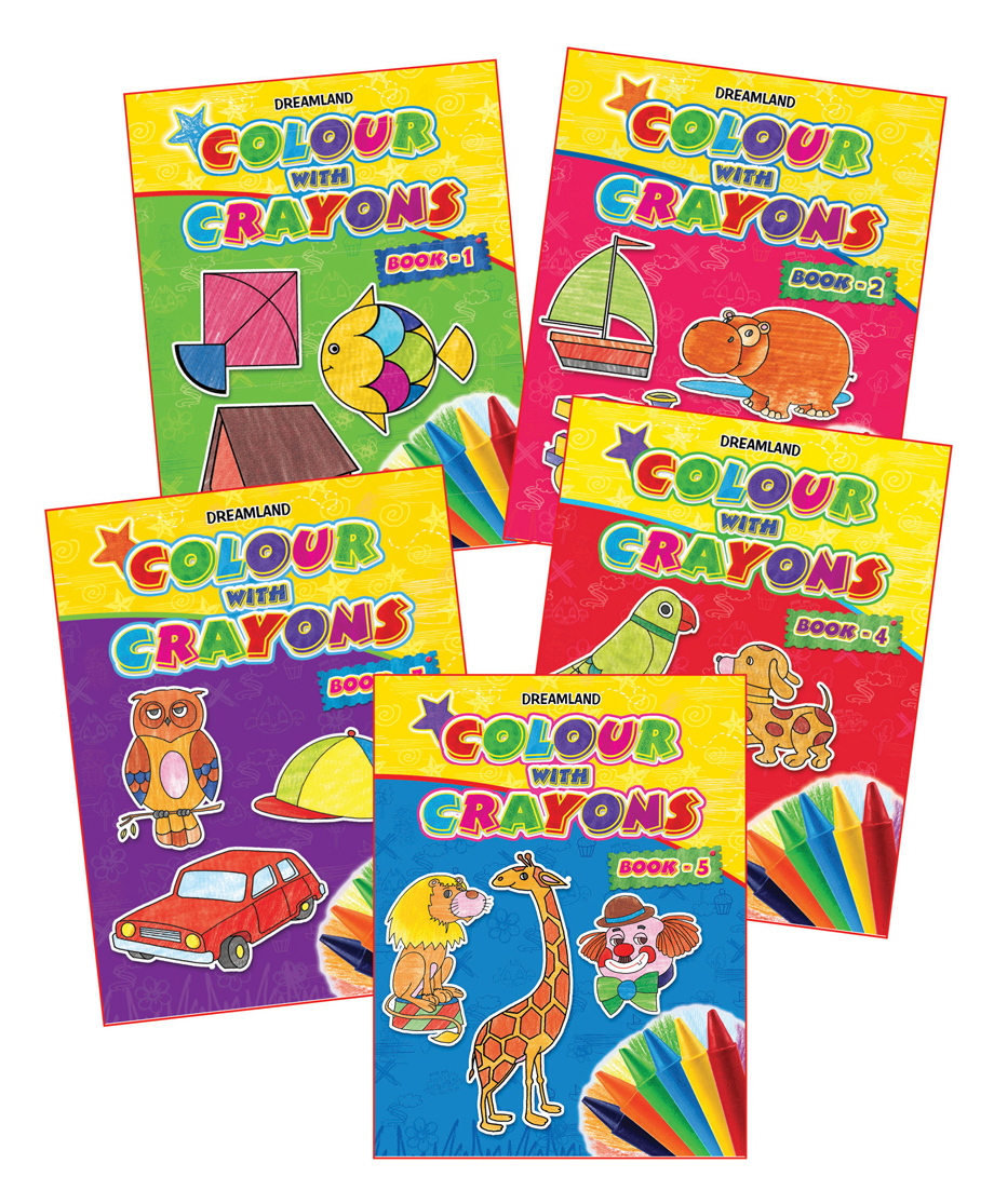 dreamland publications Dreamland Colour With Crayons 5 Books Pack for Kids - Drawing and Colouring Books for Early Learners-picture-27