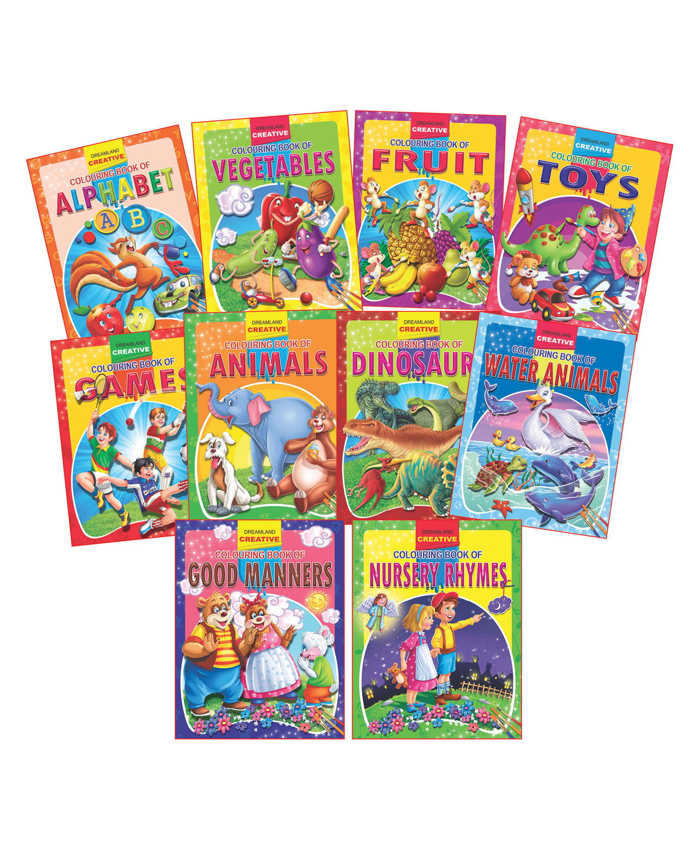Creative Copy Colouring Pack Of 10 Books - English-image-43