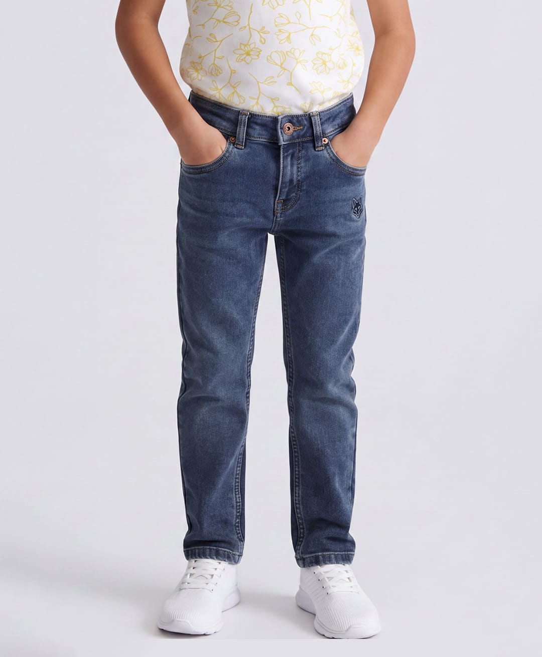 Pantaloons Junior Woven Washed Jeans - Blue-picture-38