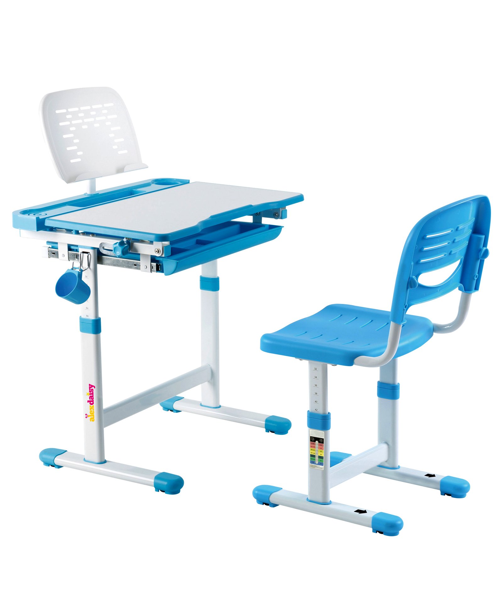 alex daisy by tiffany Alex Daisy Pluto Kids Height Adjustable Study Table & Chair - Blue-picture-15