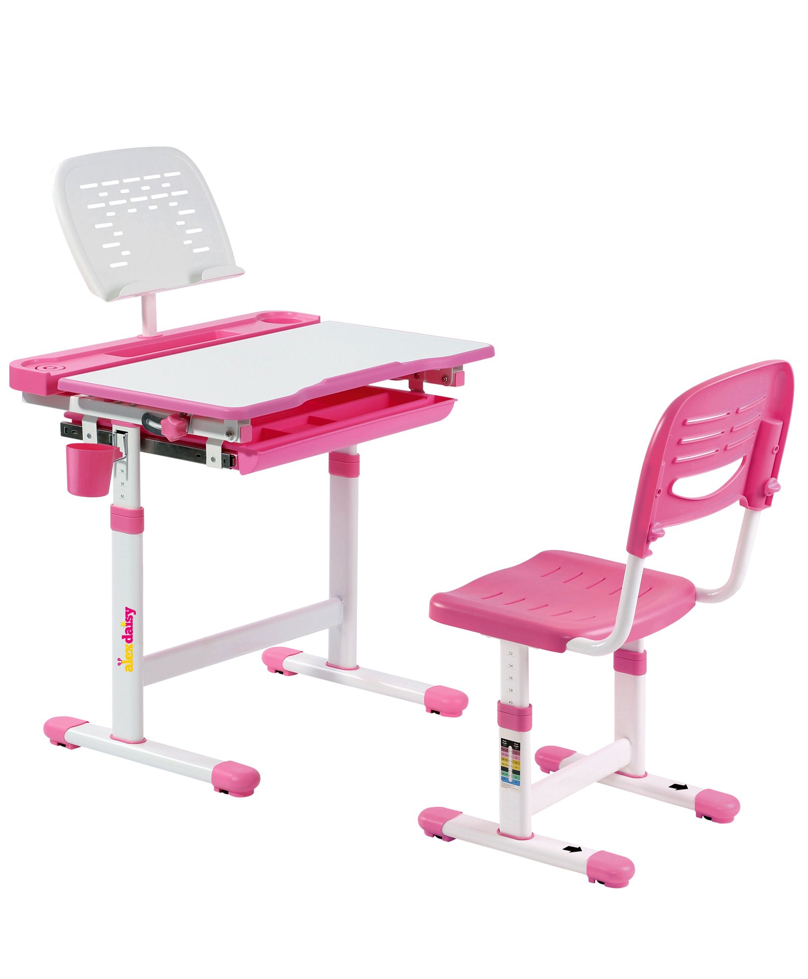 alex daisy by tiffany Alex Daisy Pluto Kids Height Adjustable Study Table & Chair - Pink-picture-20