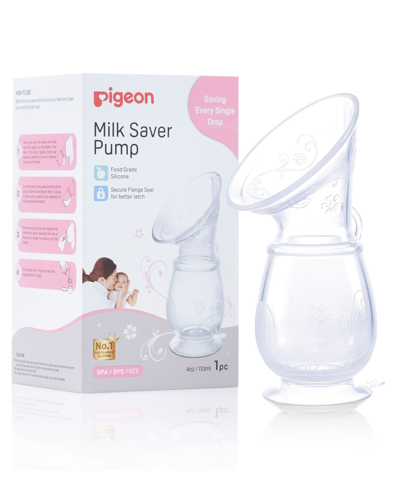 Pigeon Ultra Premuim Manual Breast Milk Saver Pump - White-picture-34