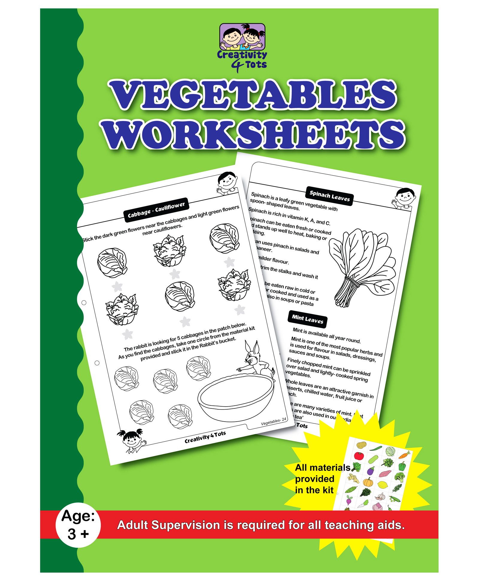 Creativity 4 Tots Vegetables Worksheet - English-image-8