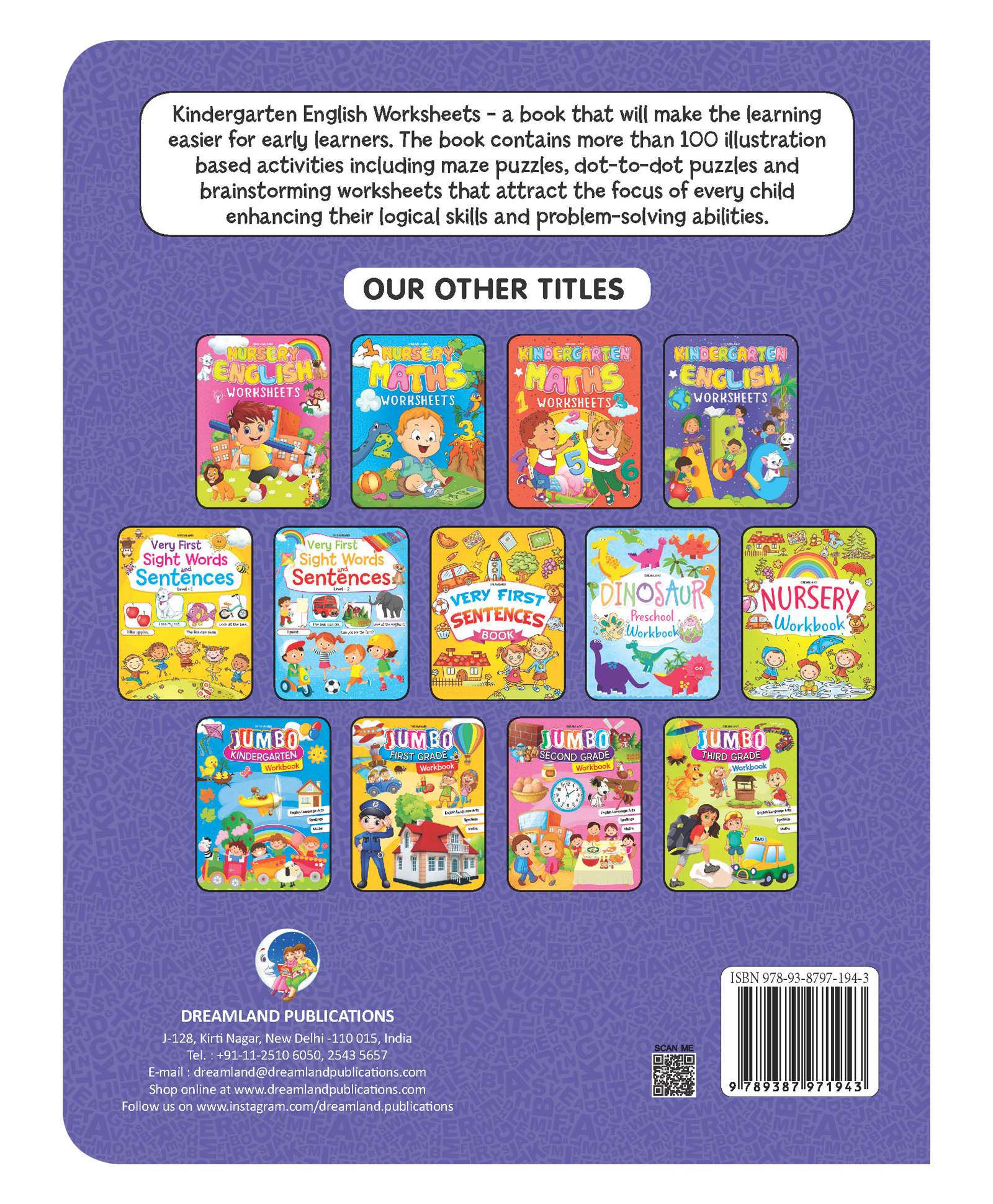 dreamland kindergarten english worksheets for children early learning books online in india buy at best price from firstcry com 2461191