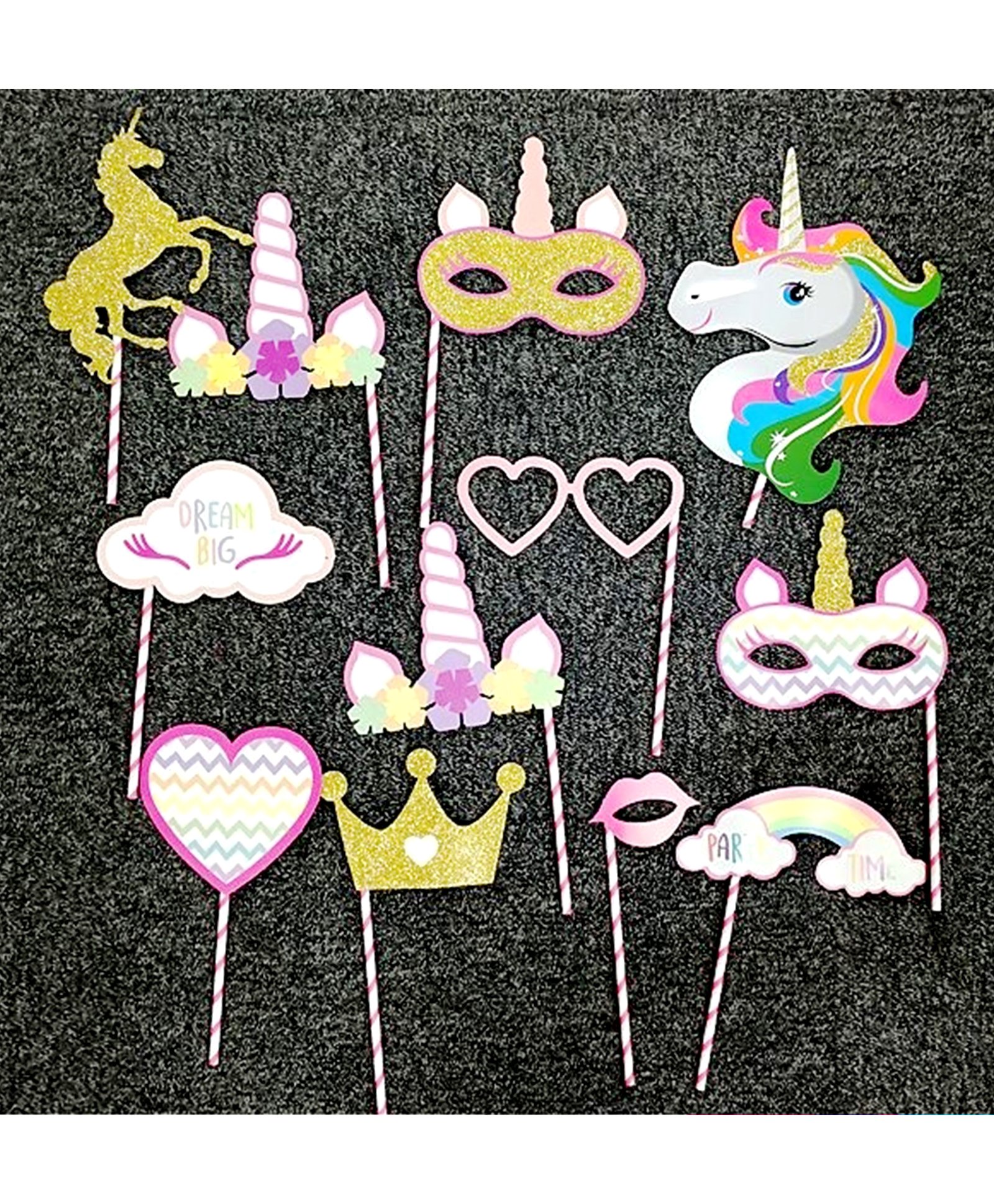 Funcart Unicorn Theme Party Props - 12 Pieces-image-7