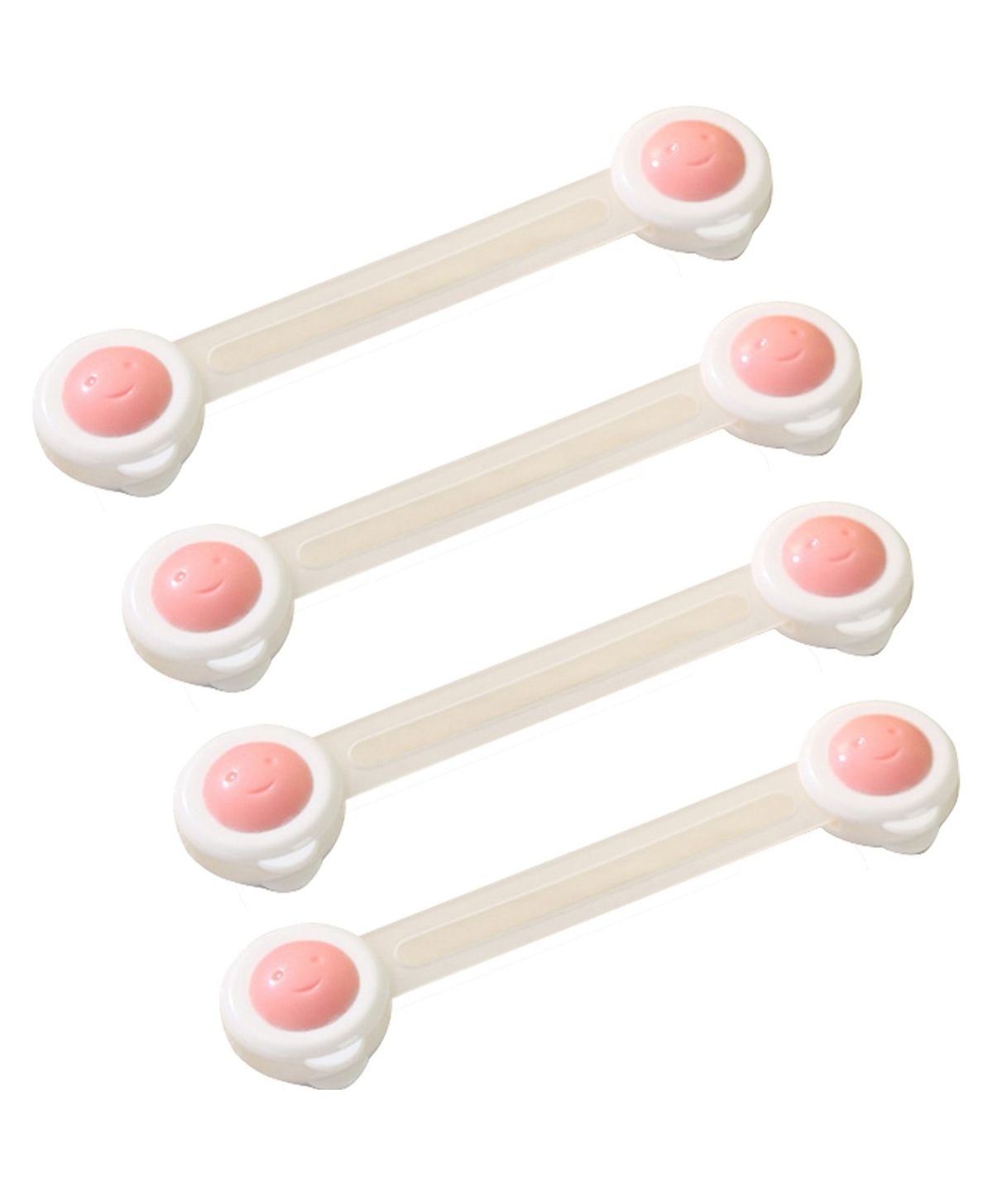 Syga Baby Safety Locks With Adjustable Straps Pack of 4 - Pink White-picture-19
