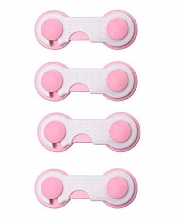 Syga Baby Safety Locks With Adjustable Straps Pack of 4 - Pink-picture-22