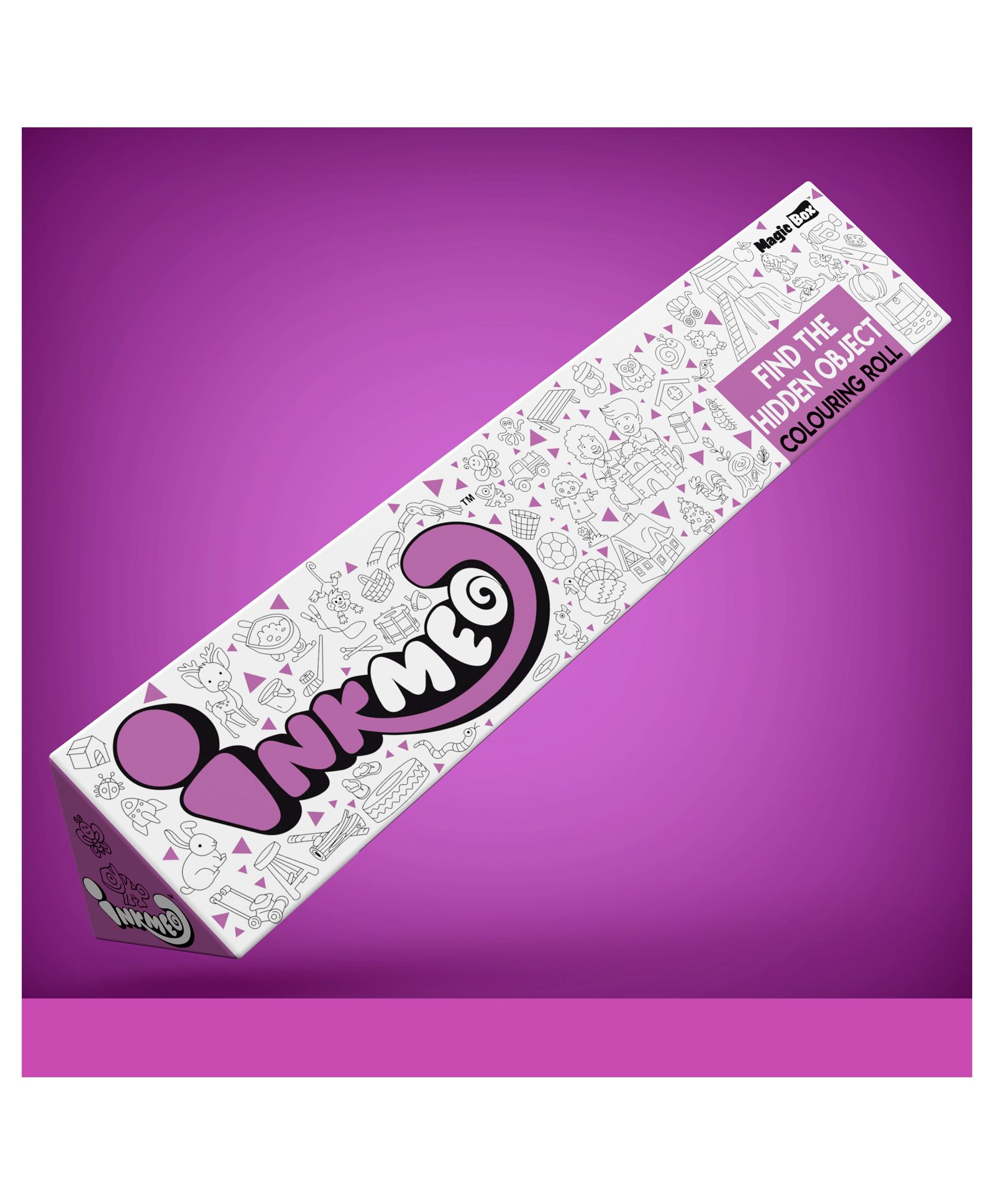 Inkmeo Reusable Find the Hidden Object Colouring Roll  - White Purple-image-39