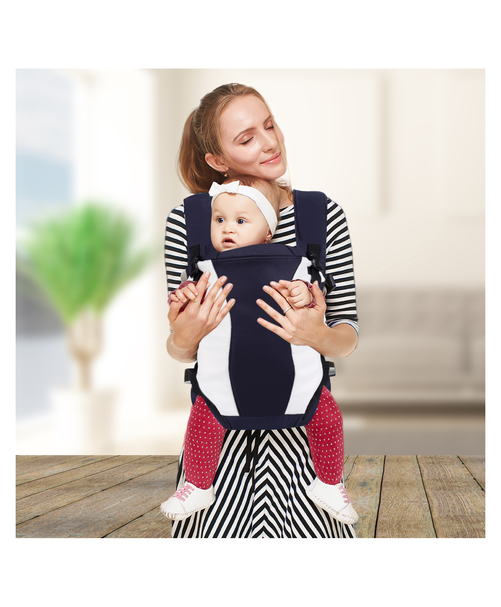 R for Rabbit Chubby Cheeks 3 Way Baby Carrier - Midnight Black-image-2