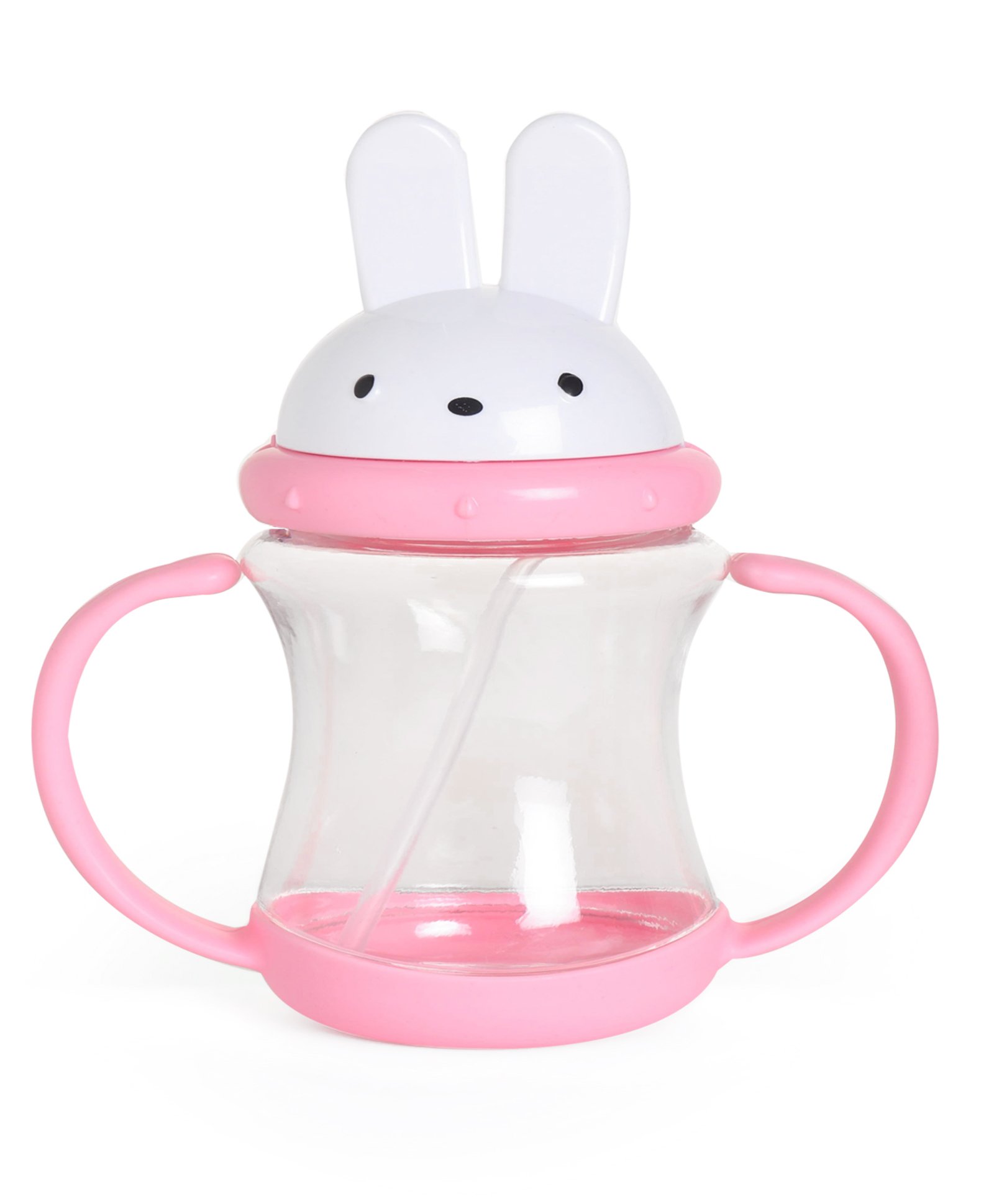 Twin Handle Sipper Cup Bunny Design Pink White -  320 ml-image-41