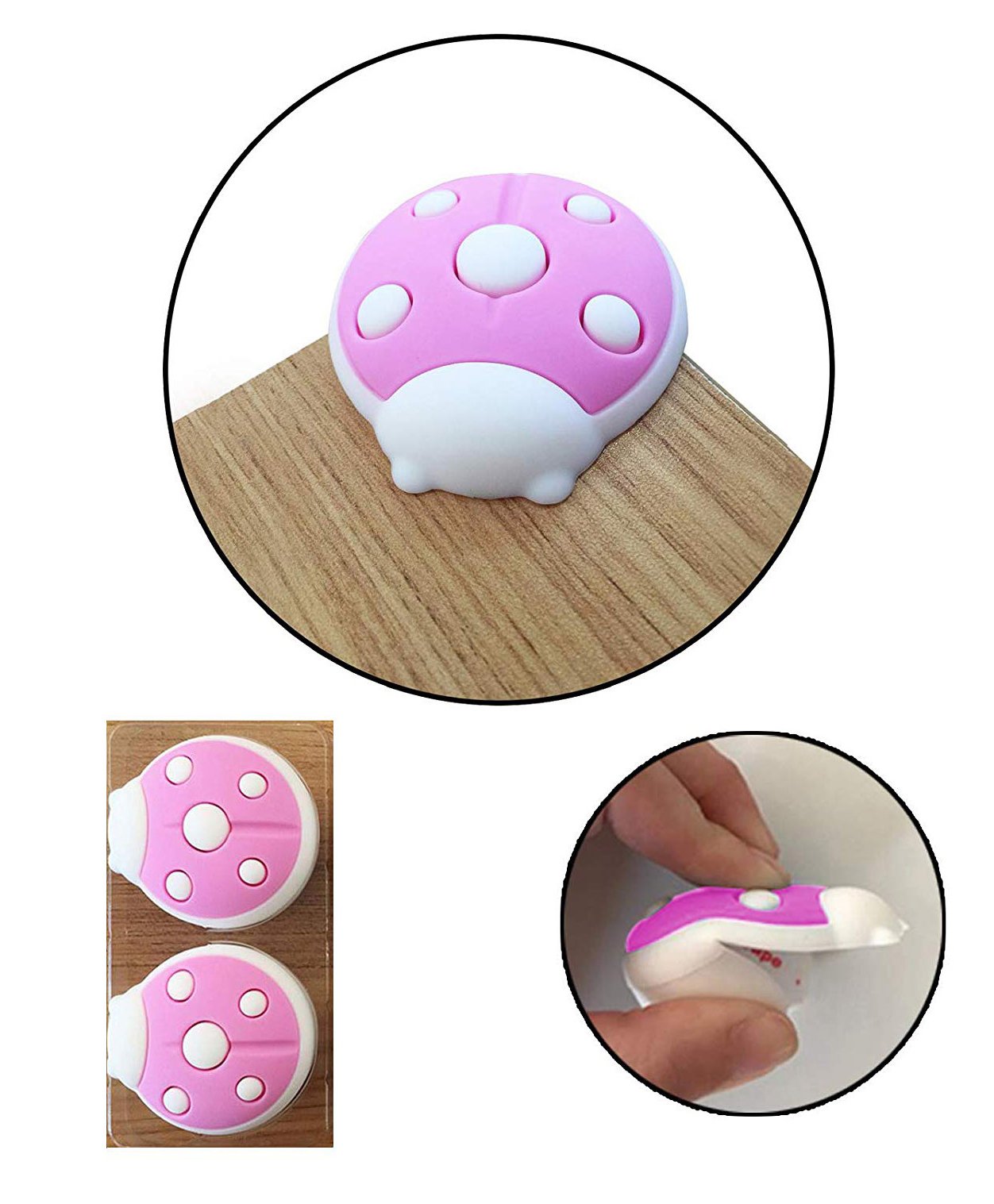 Safe-O-Kid Bug Shaped Corner Caps Pack Of 2 - Pink-picture-28