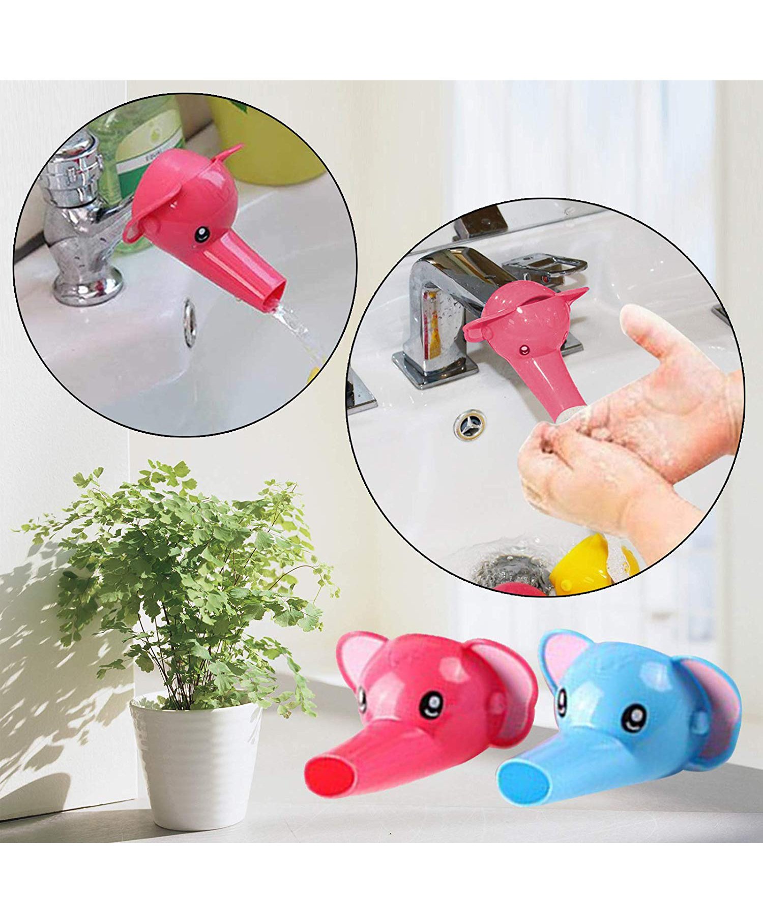 Safe-O-Kid 2 Faucet & Tap Extenders For  Kids Hand Wash Fits All Taps Pink - Pack of 2-image-41