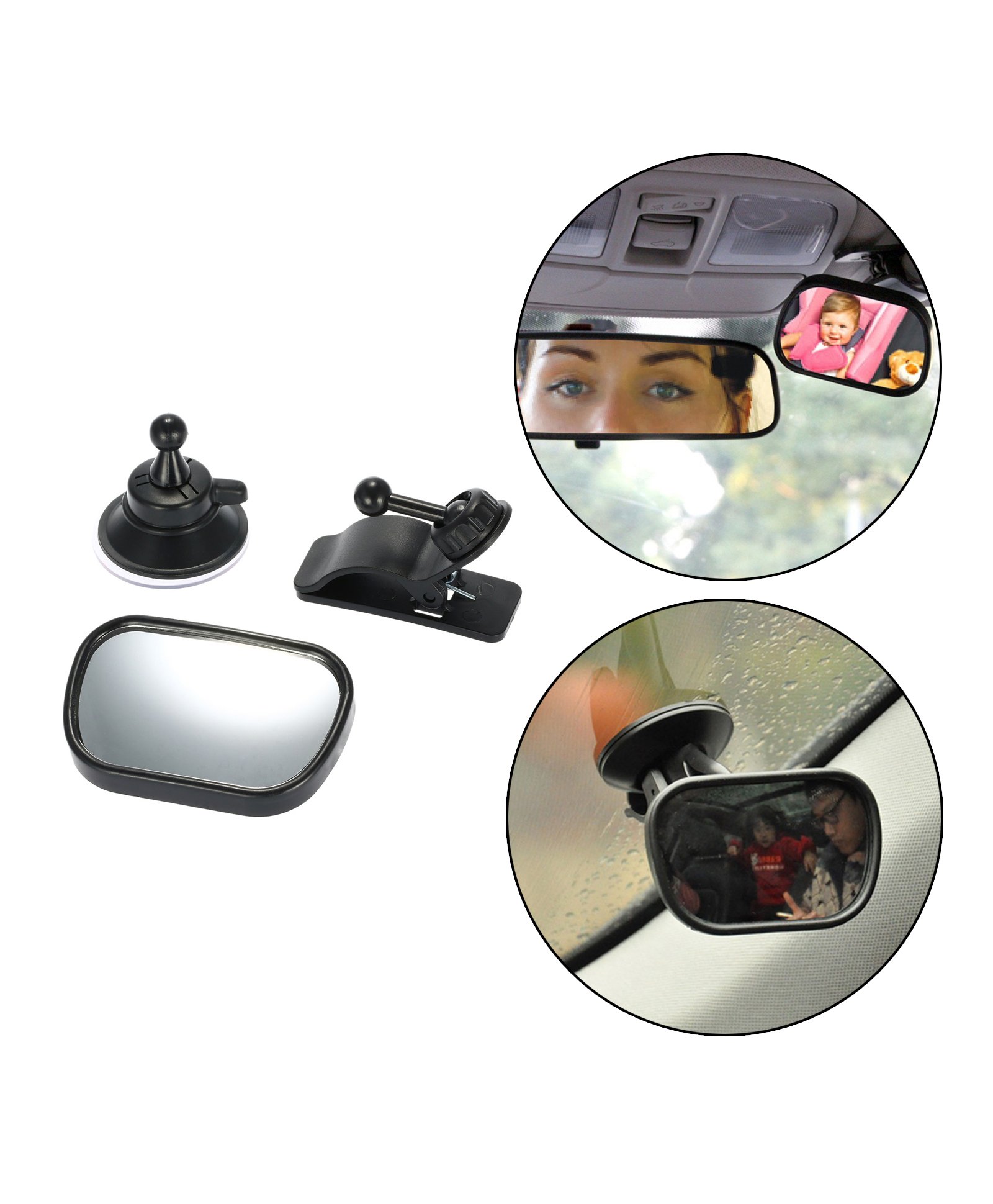 Safe O Kid Baby Safety Small Rear View, See All Small Safety Mirror