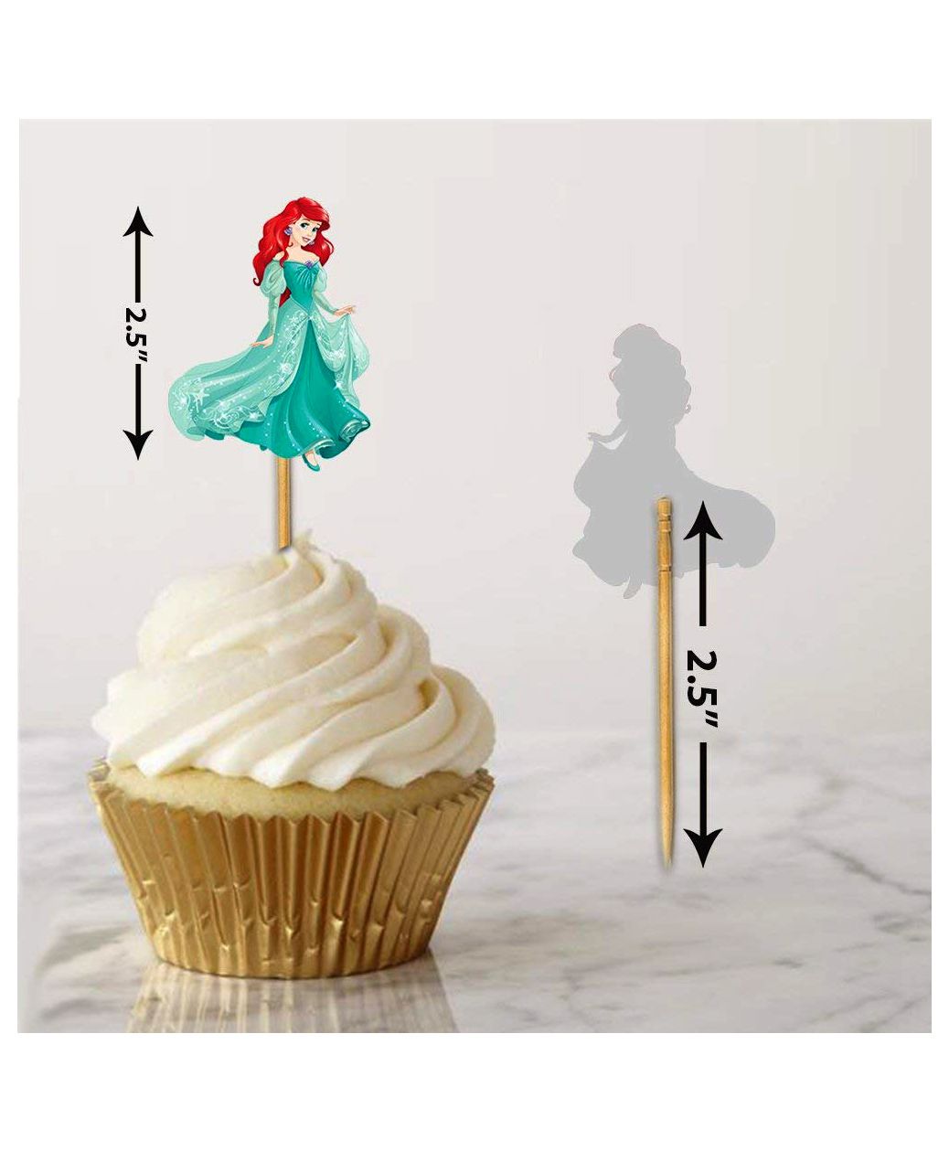 Yunison 24pc Halloween Cupcake Toppers for Party Supplies Cake Decoration 