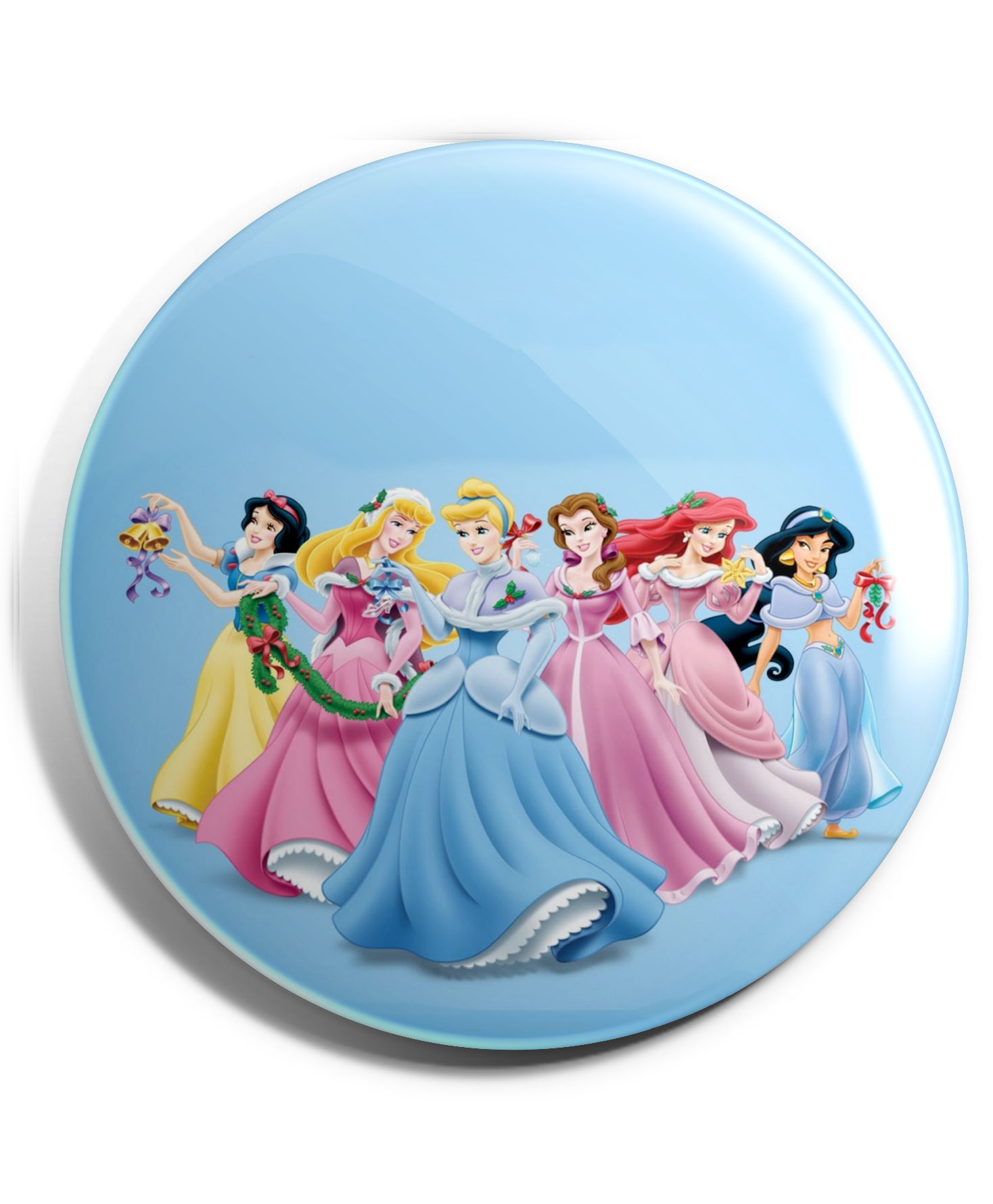 Funcart Princess Plastic Button Pin Badge - Blue & Multicolor-image-34