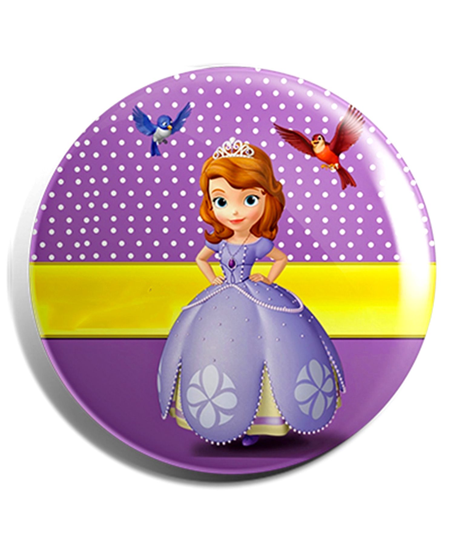 Funcart Sofia The Princess Plastic Button Pin Badge - Purple-picture-17