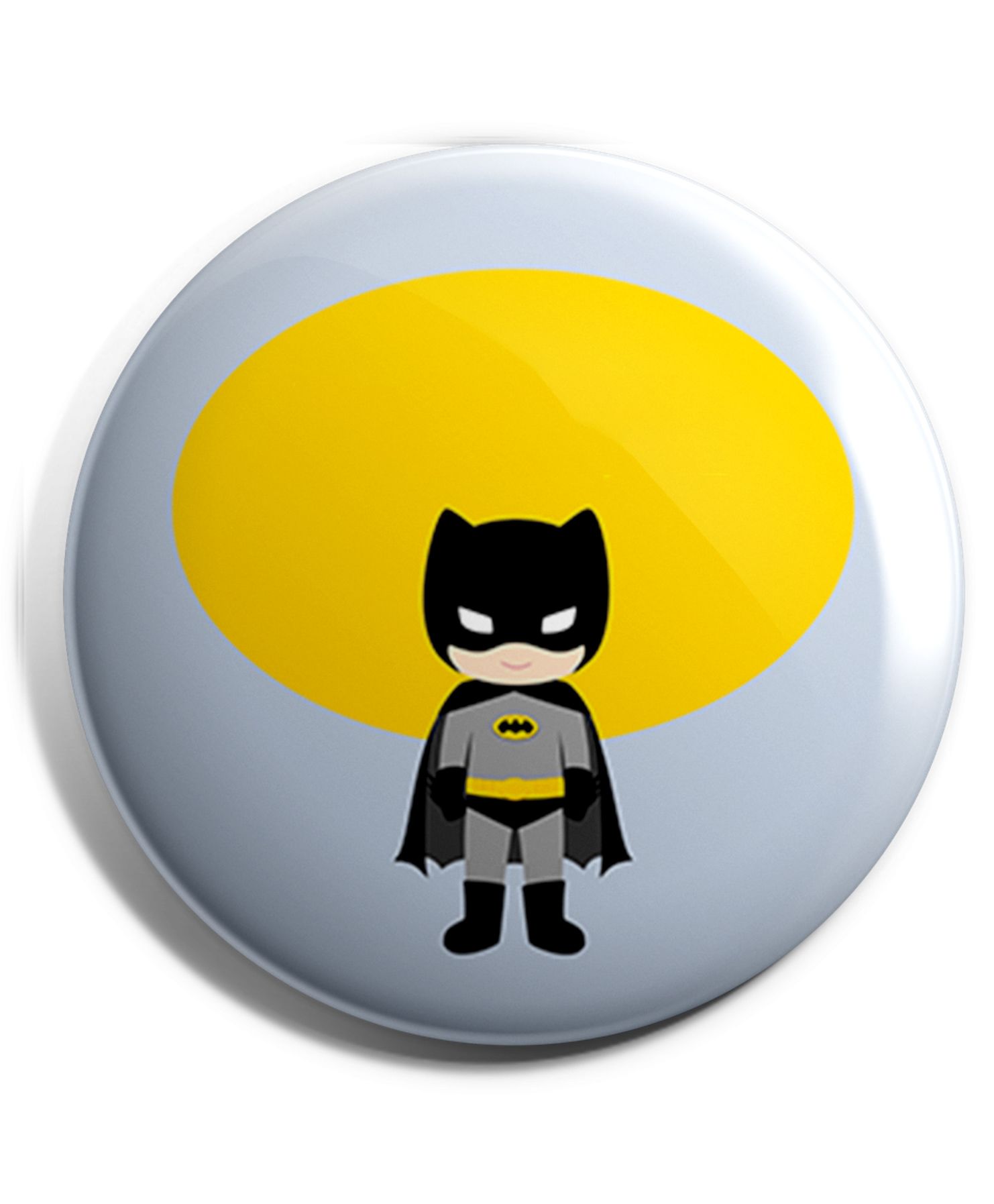 Funcart Batman Plastic Button Pin Badge - Grey-picture-24