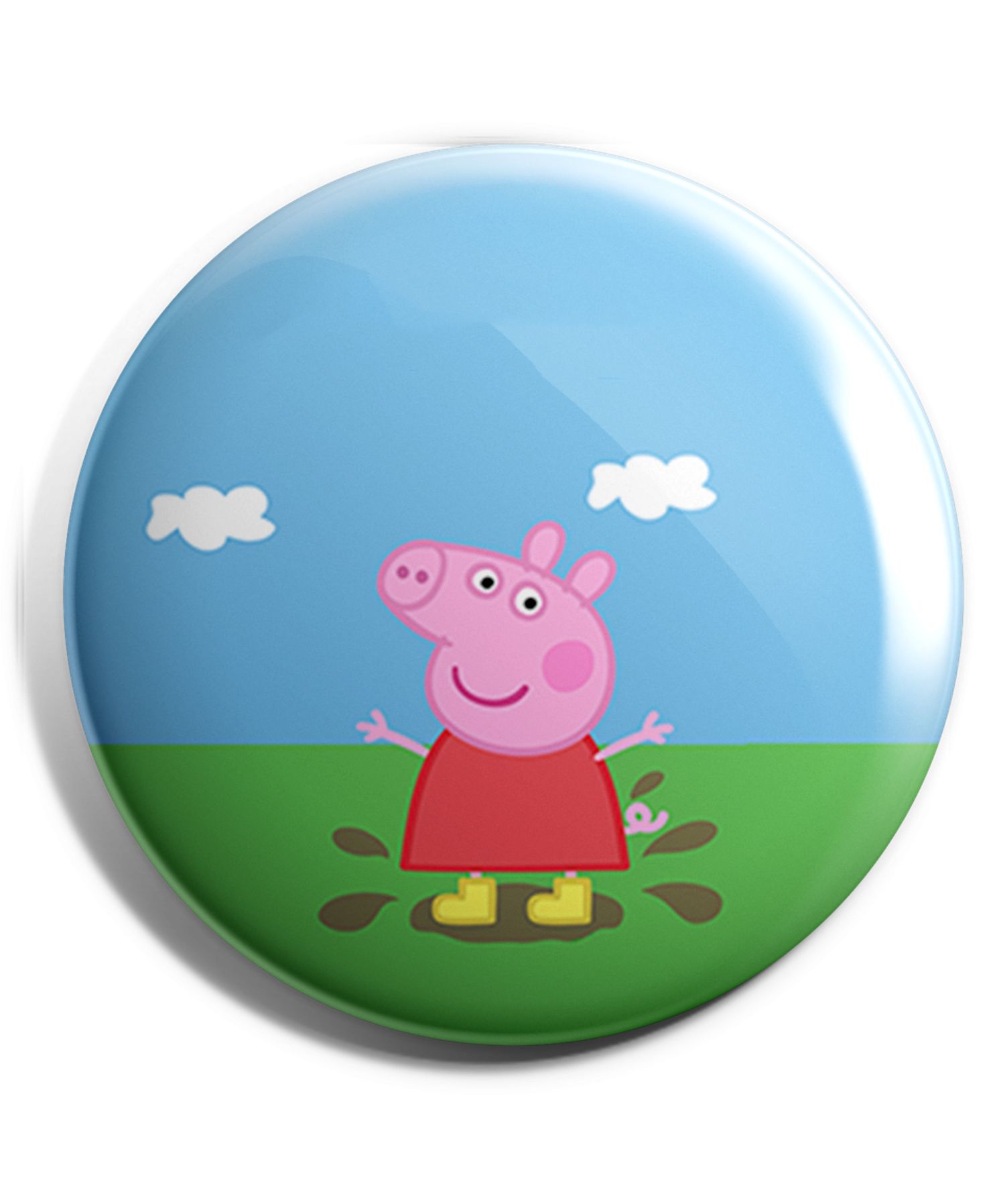 Funcart Peppa Pig Plastic Button Pin Badge - Blue-image-32