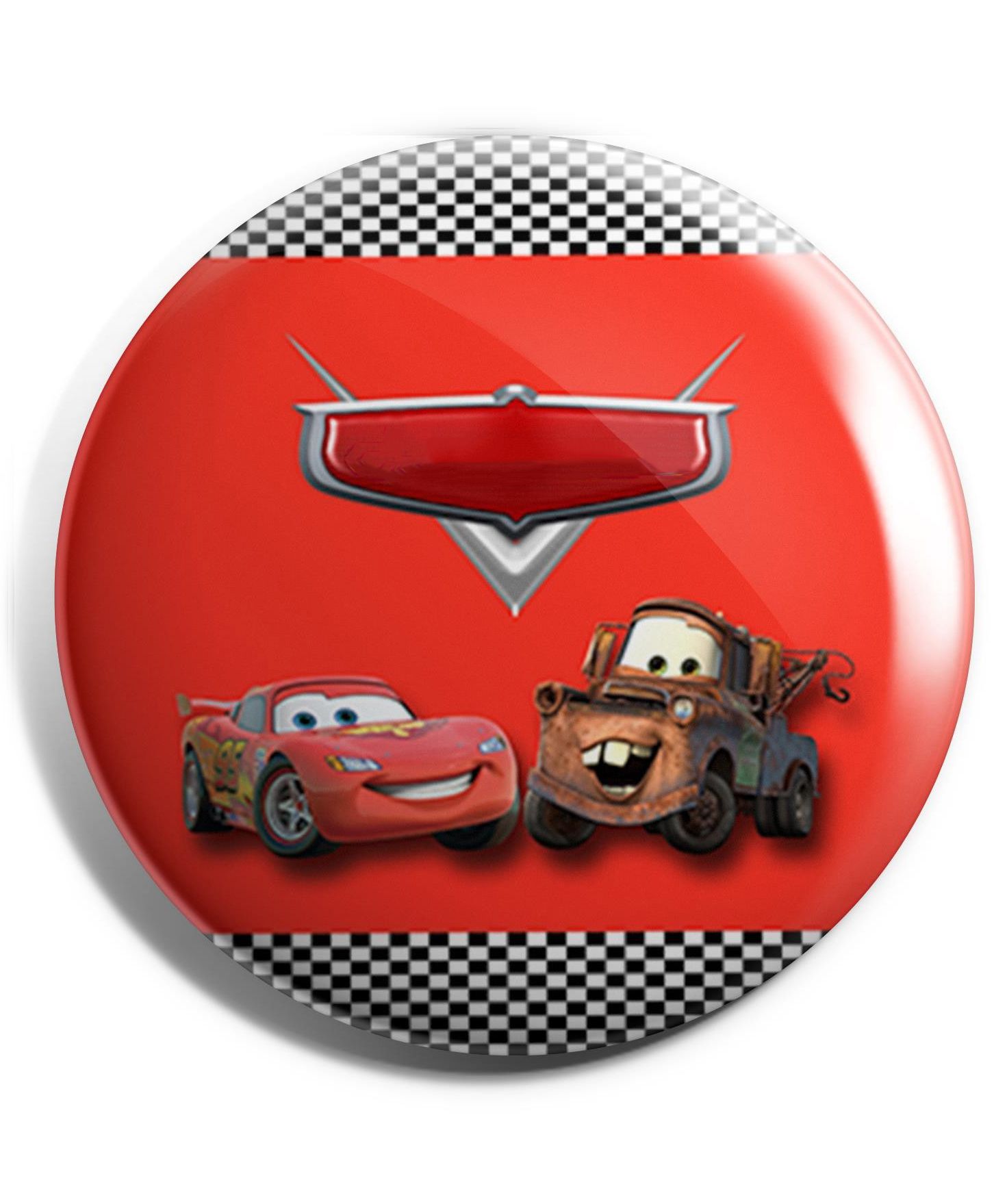 Funcart Disney Pixar Car Plastic Button Pin Badge - Red-picture-22