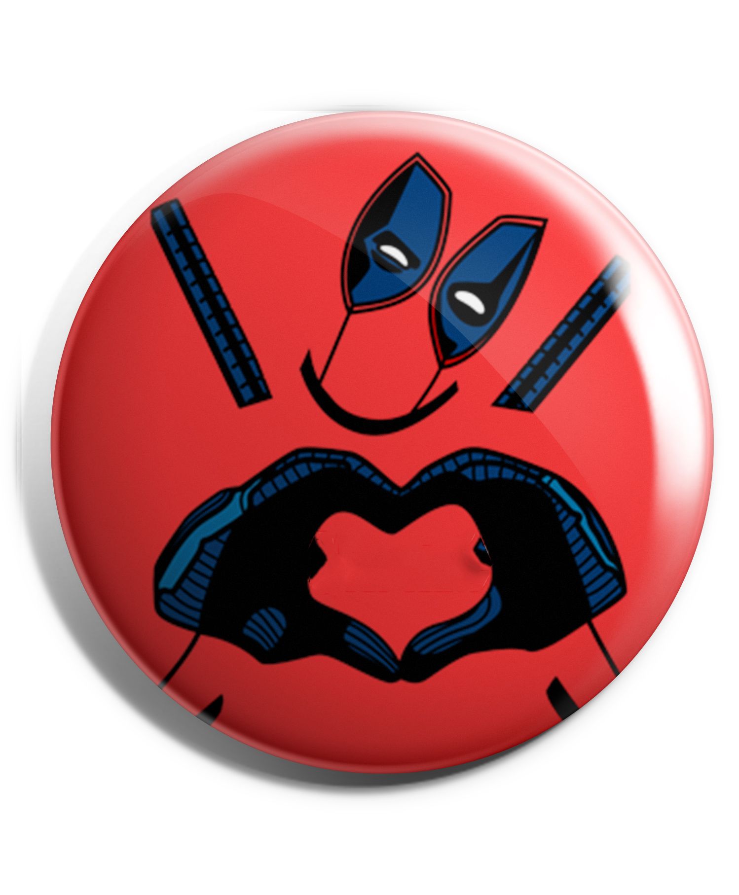 Funcart Deadpool Plastic Button Pin Badge - Red-image-26