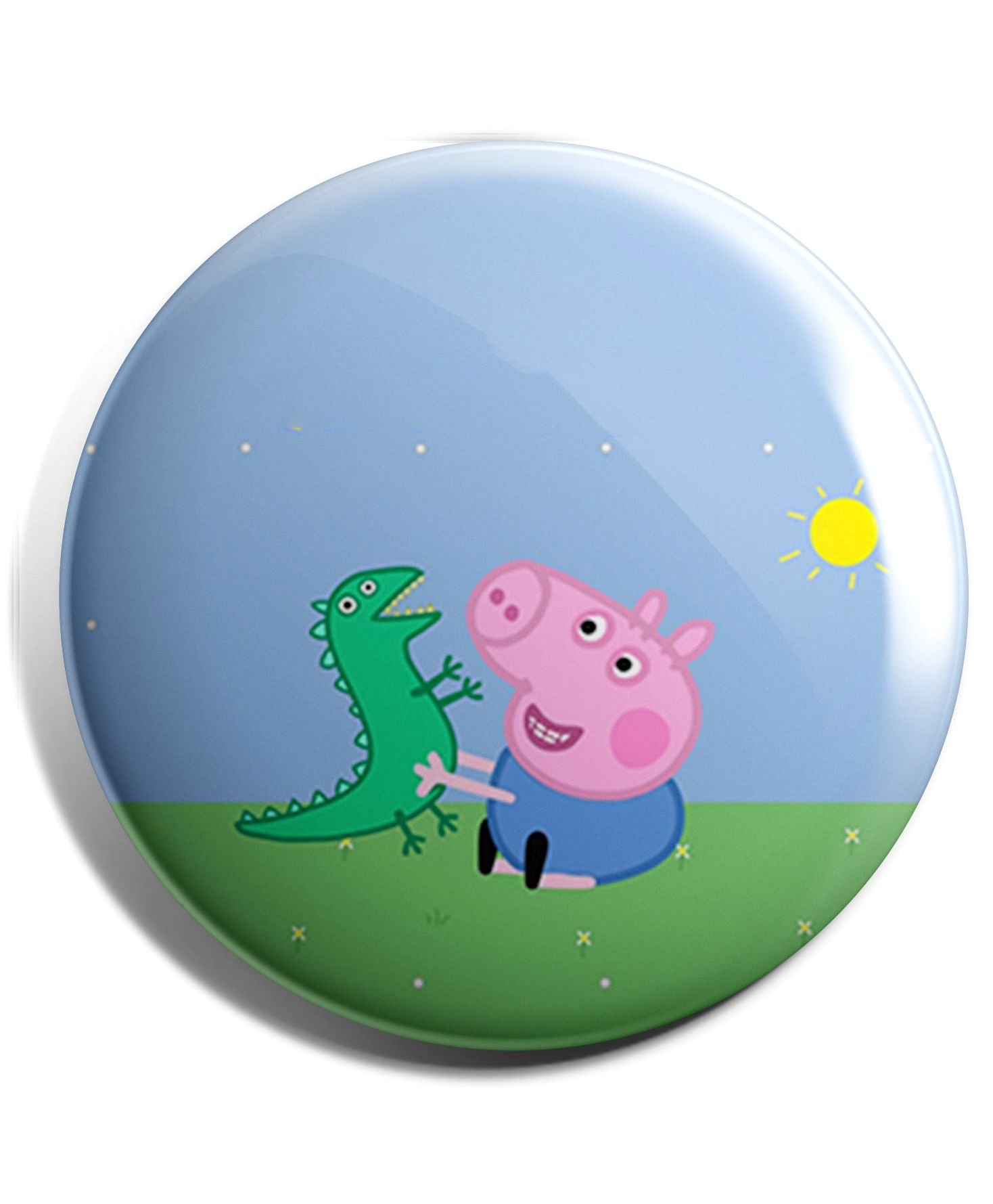 Funcart Circular Shaped Badge Peppa Pig Print - Blue-image-1