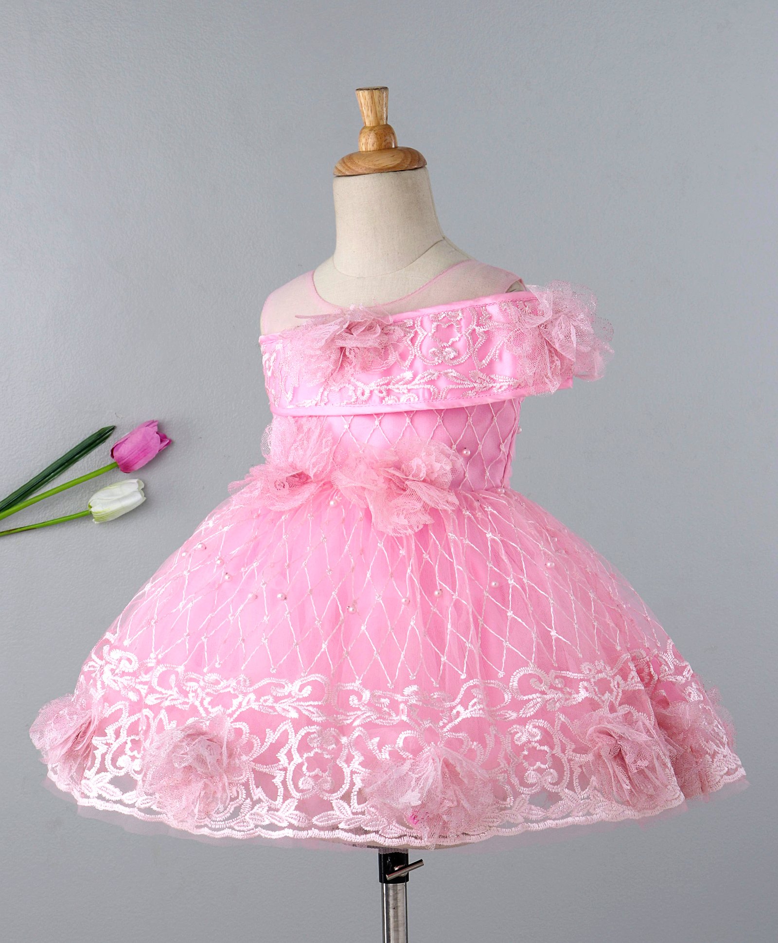 Flare Dress - Pink for Girls 