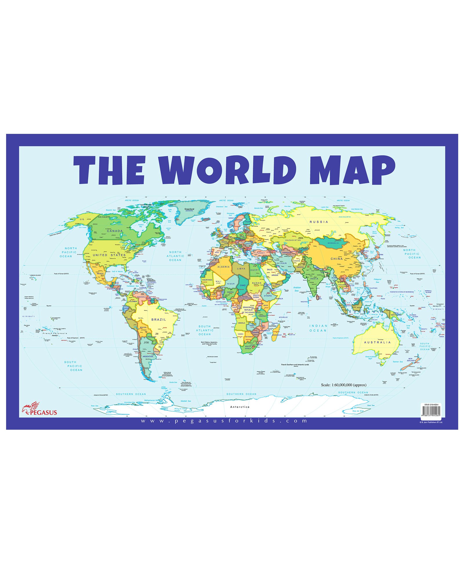 The World Map Chart English Online In India Buy At Best Price