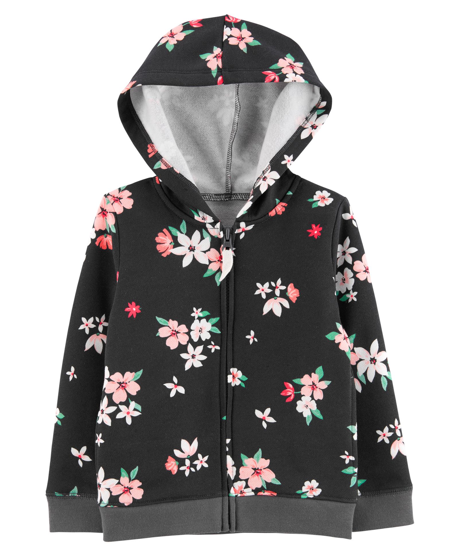 floral hoodie zip up