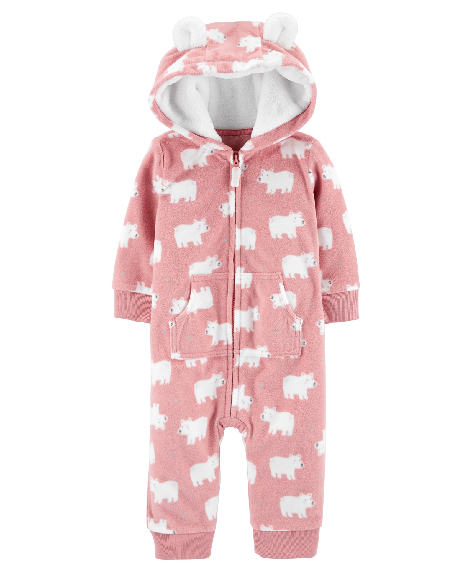 pink zip up jumpsuit