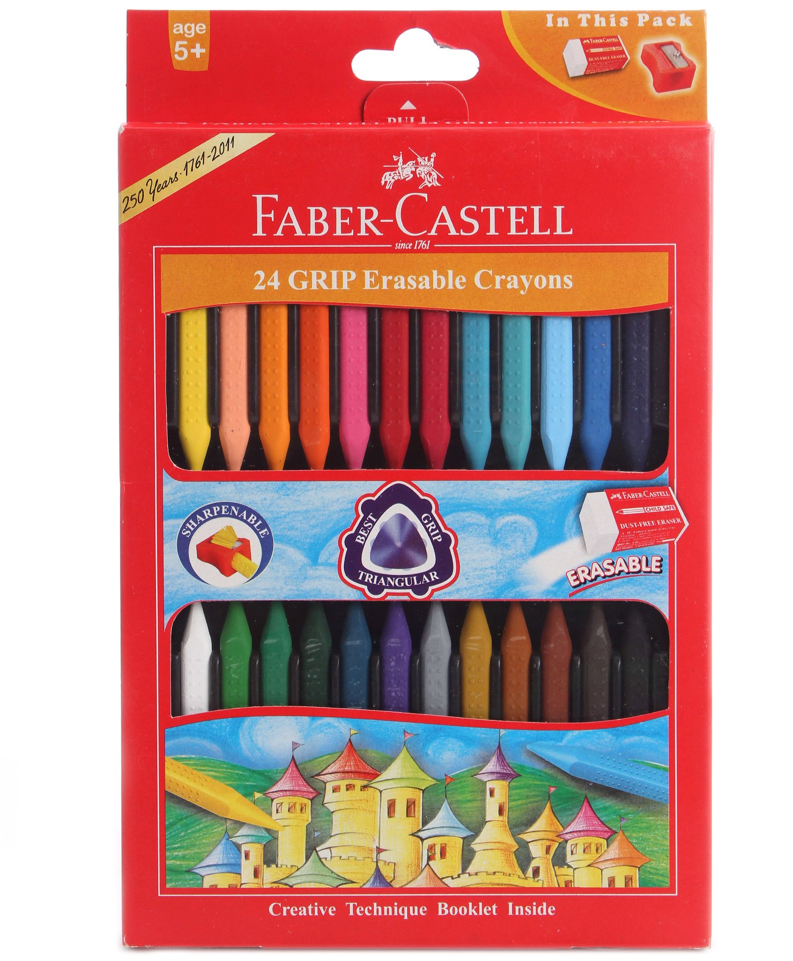 Faber Castell 24 Grip Erasable Crayons (Packaging may vary)-picture-15
