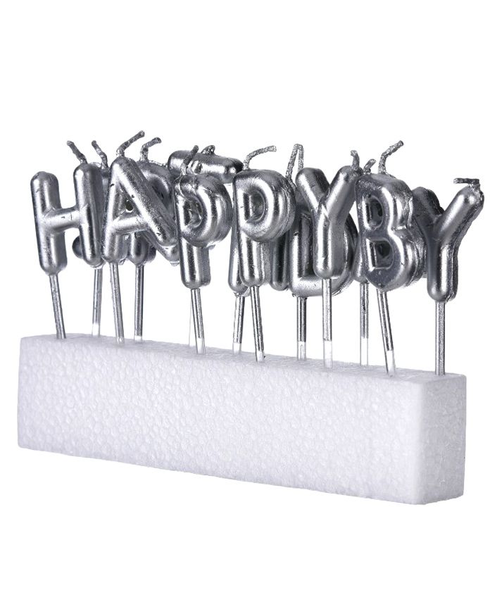 Shopperskart Happy Birthday Candles Silver - Pack of 13-picture-17
