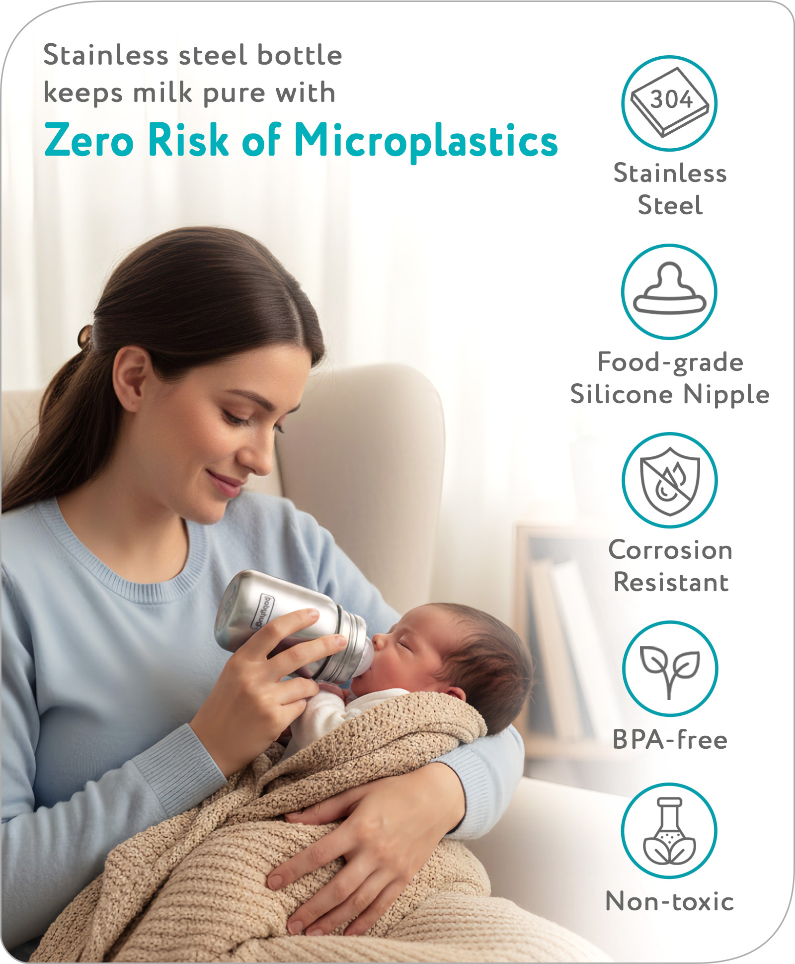 babyhug steel feeding bottle