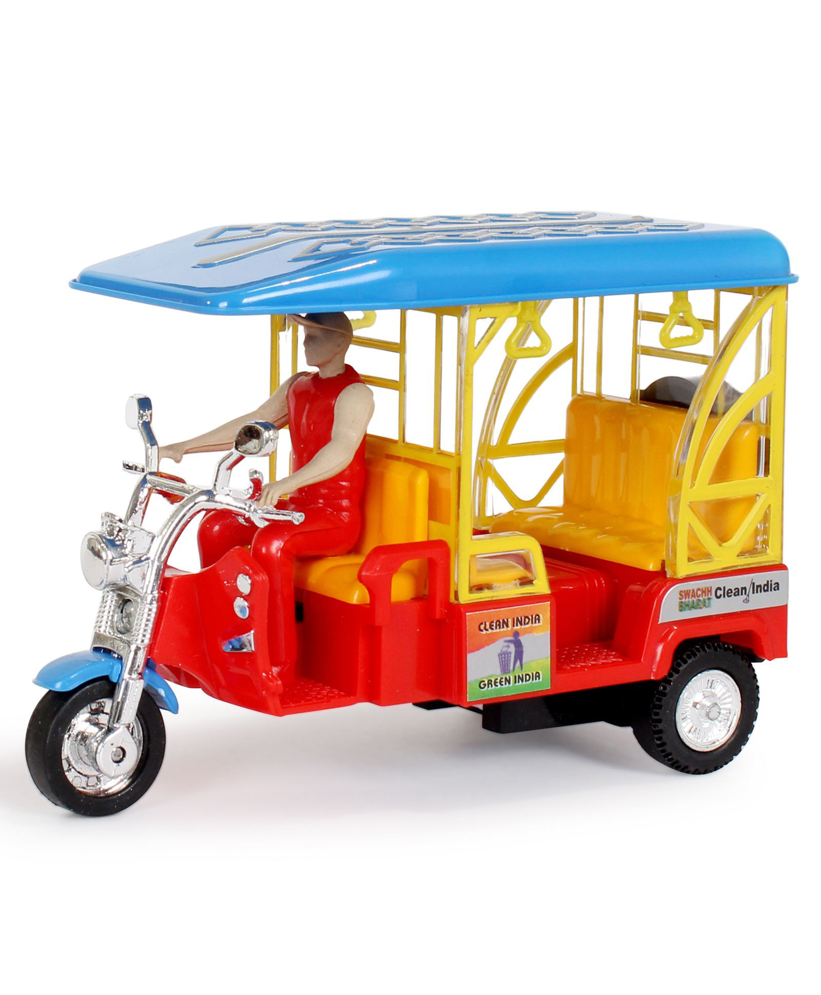 Centy E- Rickshaw Pull Back Toy Model - Red & Blue-picture-48