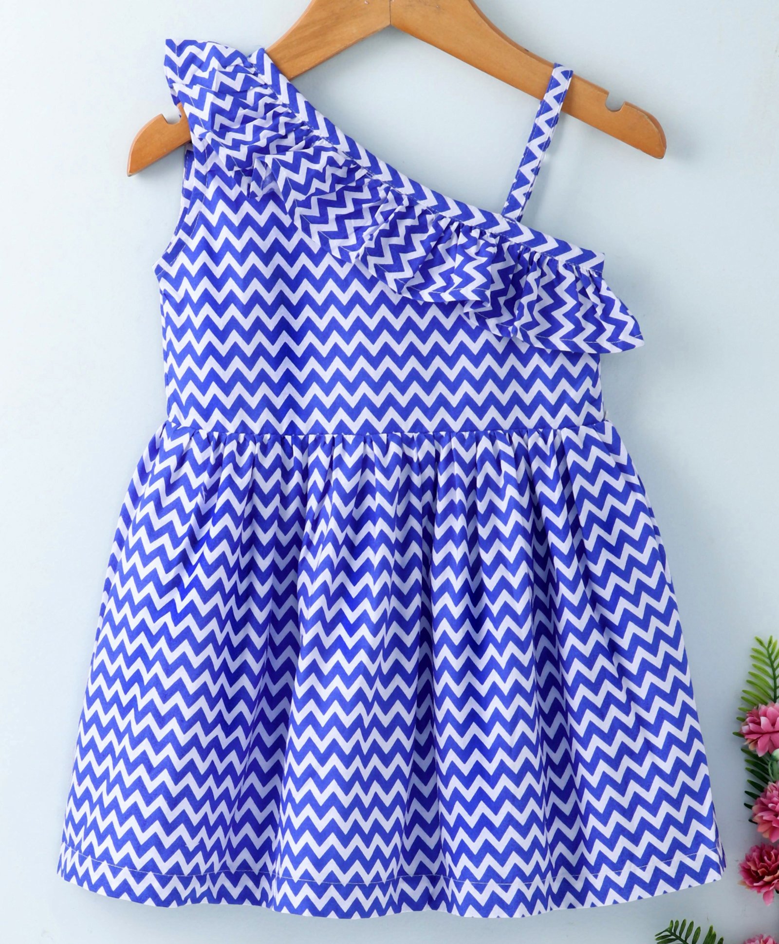 one shoulder baby frock