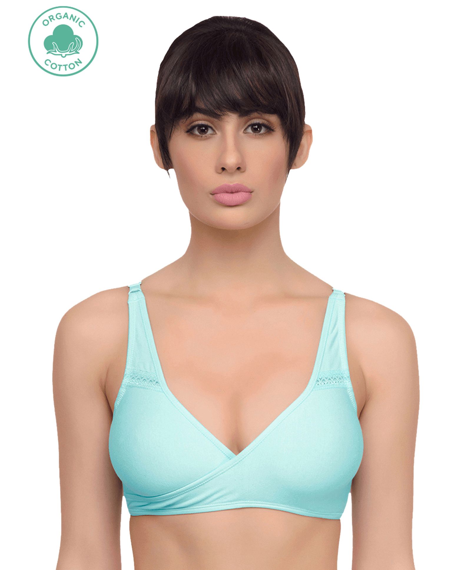 Inner Sense Solid Organic Antimicrobial Feeding Bra - Sea Green-image-20