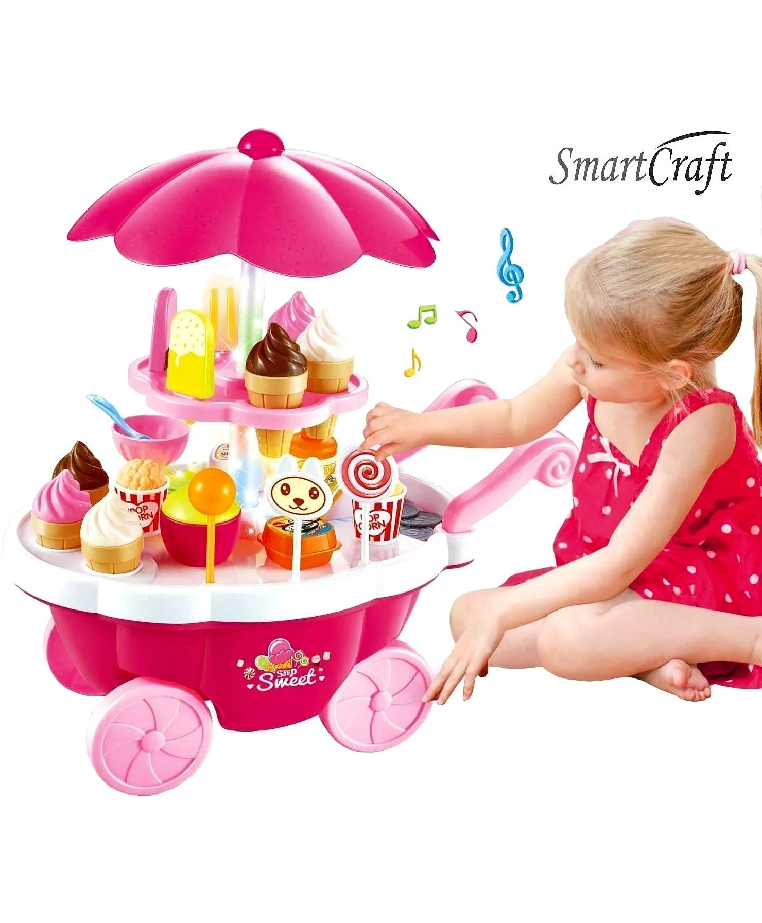 Smartcraft Ice Cream Play Cart Set With 
