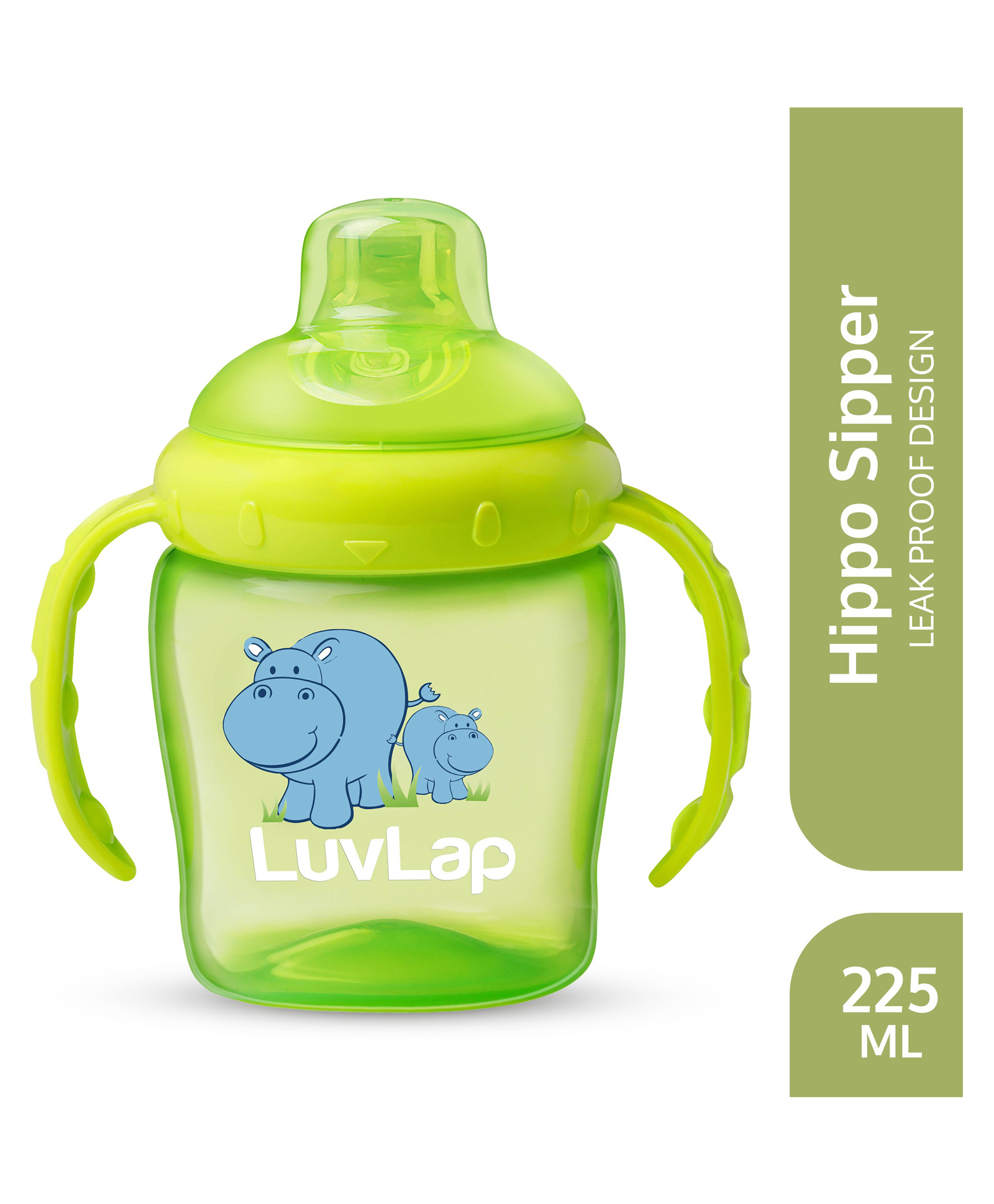 LuvLap Superior Touch Flo Valve Spout Sipper Green - 225 ml-picture-1