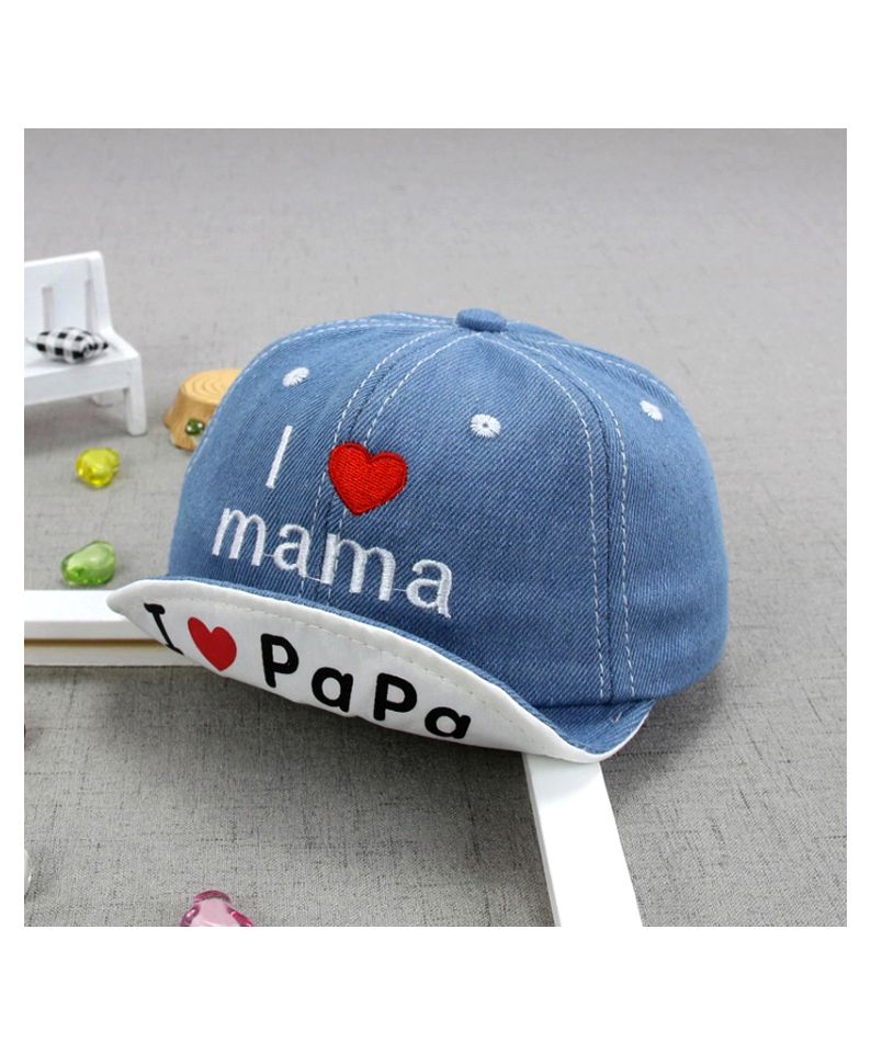 Ziory Denim Summer Cap Heart Embroidered - Blue-image-24
