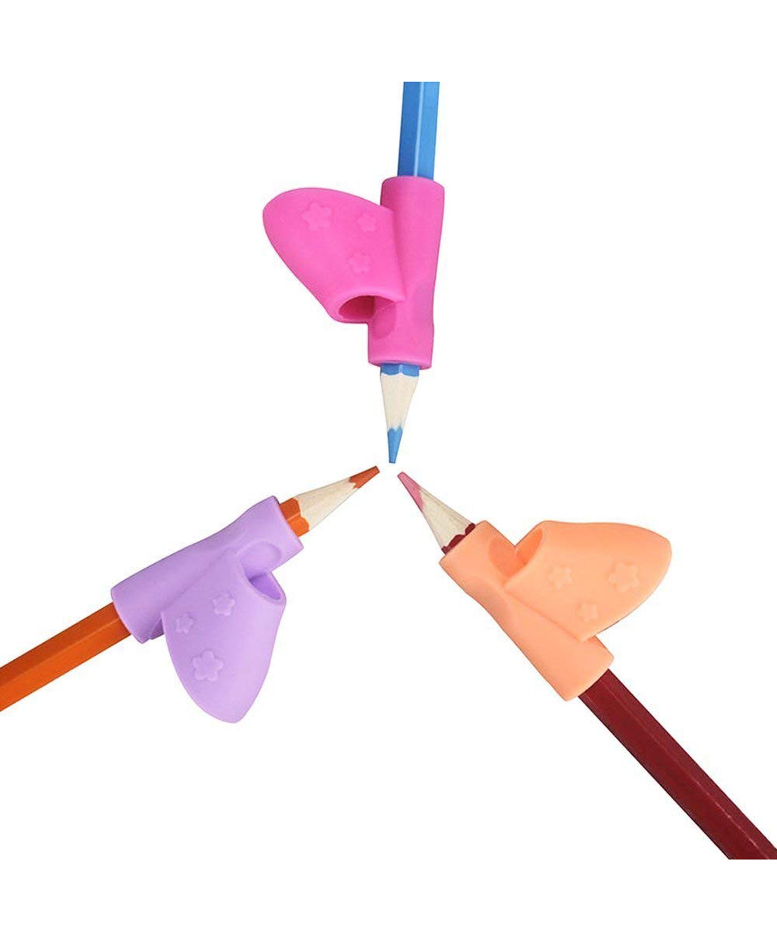 Syga Flower Pencil Grips Pack Of 3 - Multicolor-picture-26