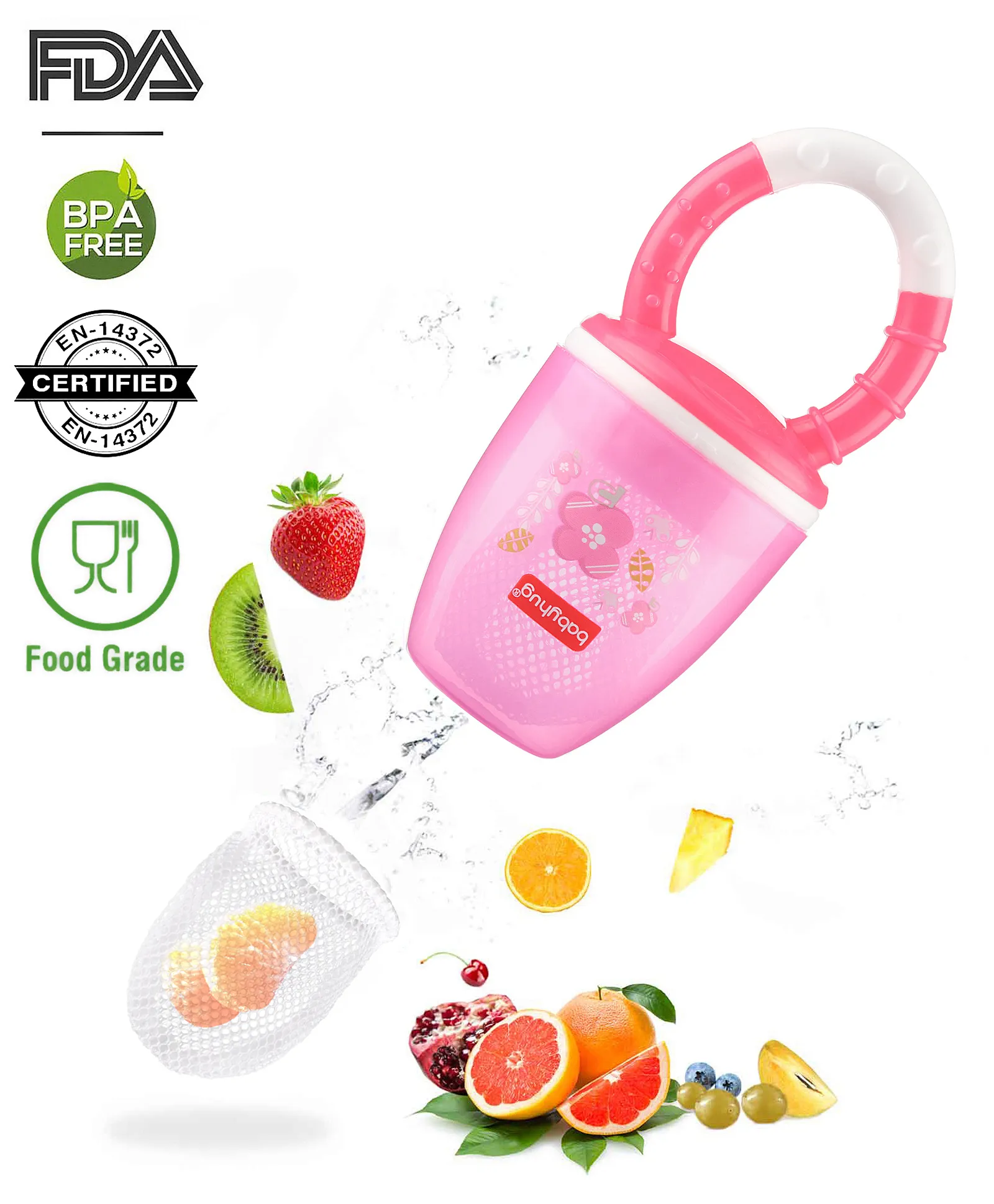 Buy Babyhug Cereal Feeder With Spoon Blue - 150 ml & Fruit And Food