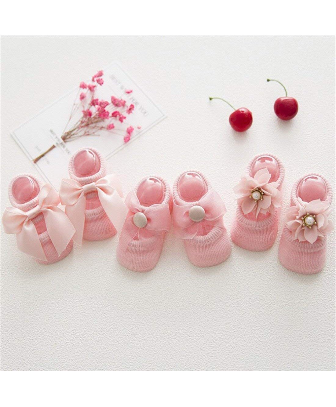 Syga Anti Bacterial & Anti Slip Ankle Length Socks Pack of 3 - Pink-picture-11