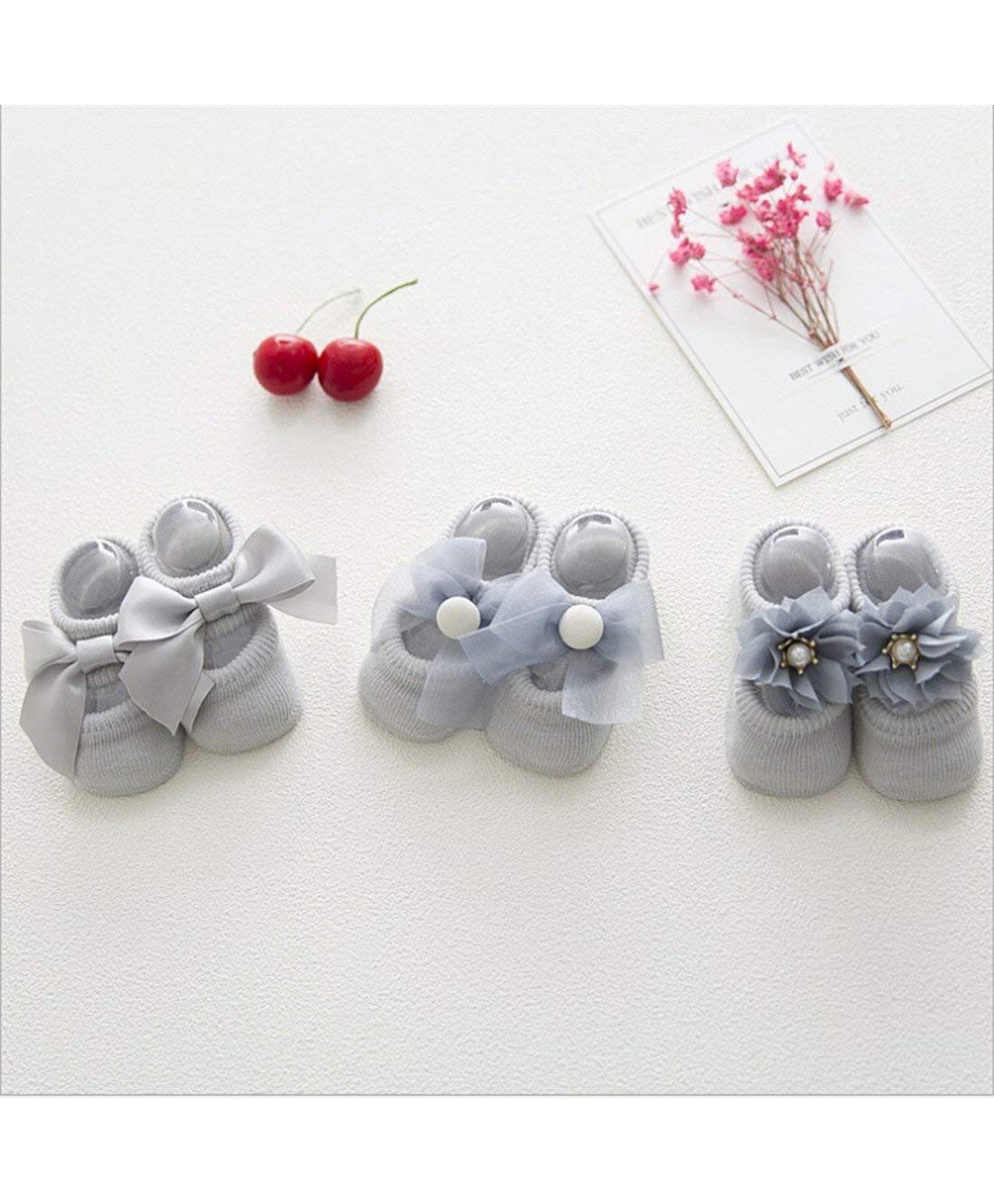 Syga Anti Bacterial & Anti Slip Ankle Length Socks Pack of 3 - Grey-image-3