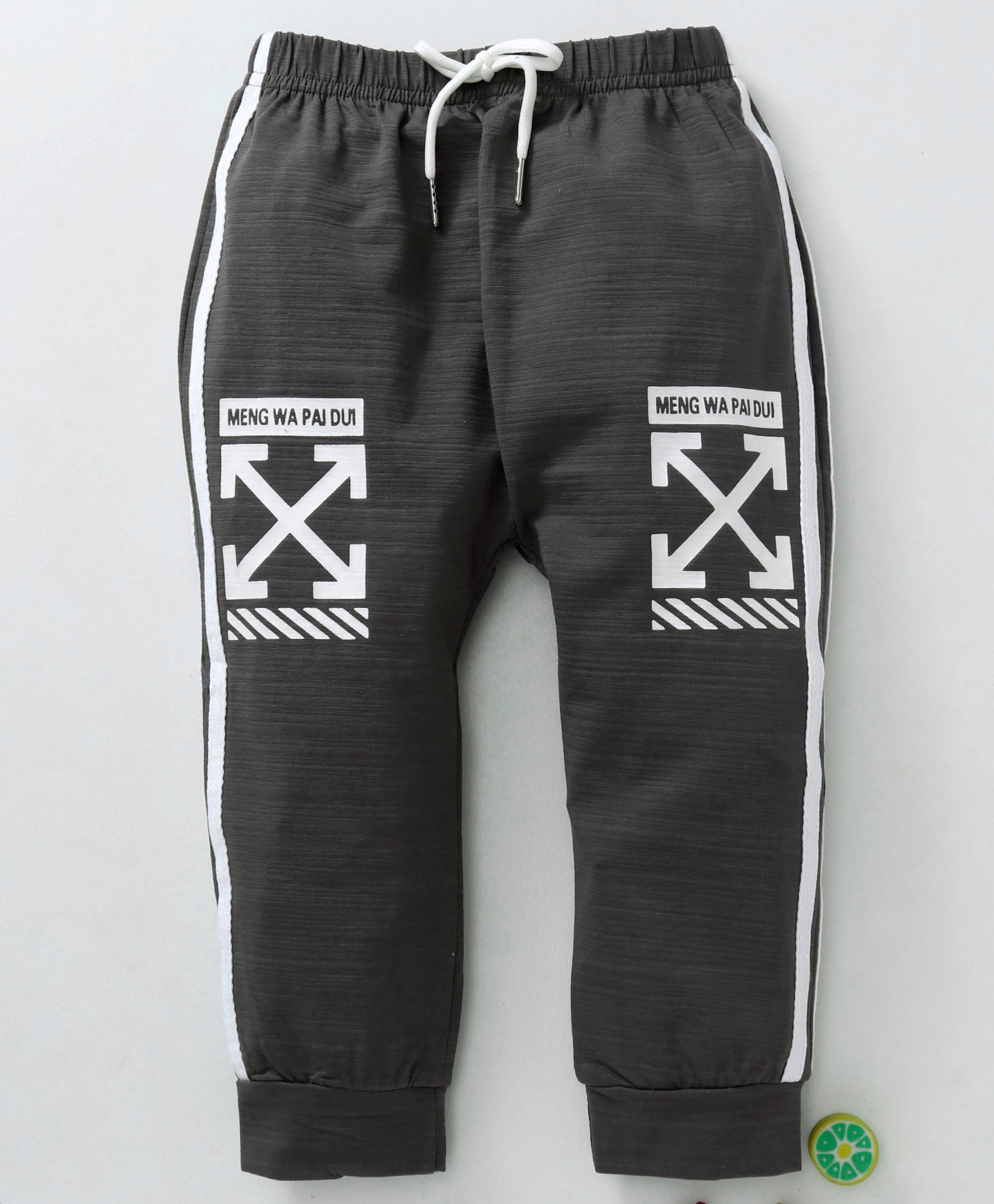 Meng Wa Full Length Lounge Pant Frill Design - Dark Grey-picture-24
