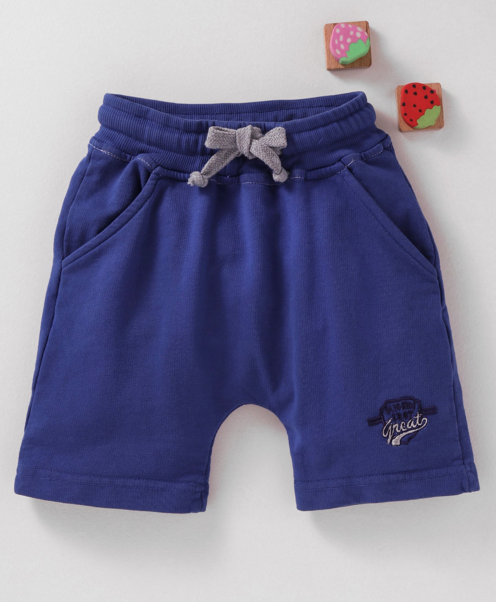 Olio Kids Solid Shorts - Royal Blue-image-18