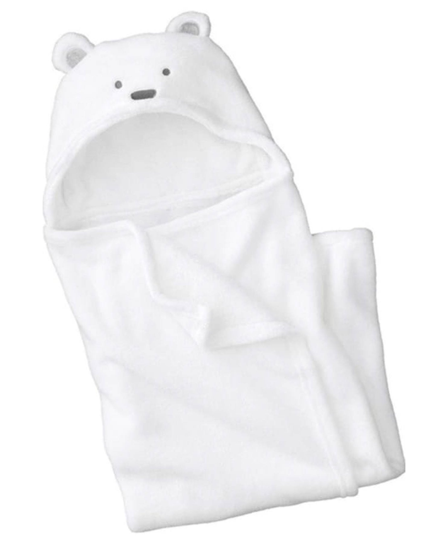 Brandonn Flannel Baby Blanket Bear Design - White-picture-17