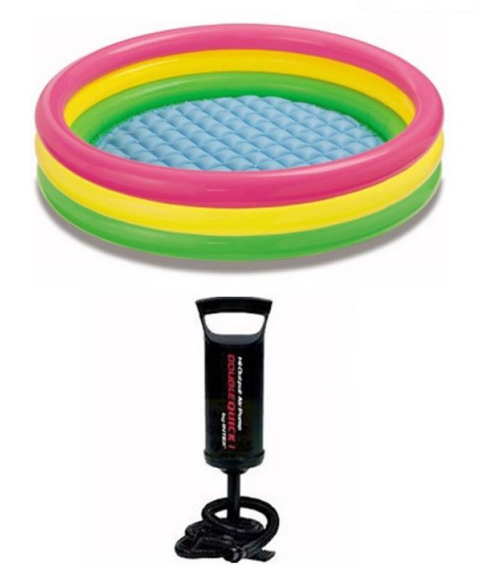 Intex Swimming Pool 5 Feet With Hand Pump - Multi Colour-picture-0