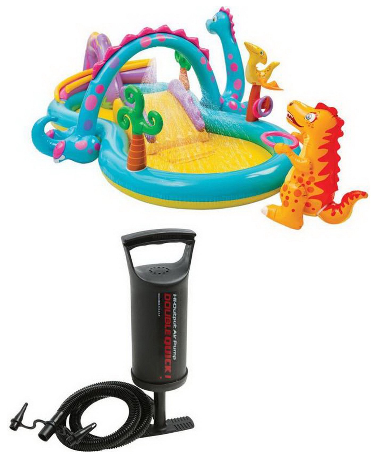 Intex Dinoland Play Center Pool With Hand Pump - Multicolour-image-23