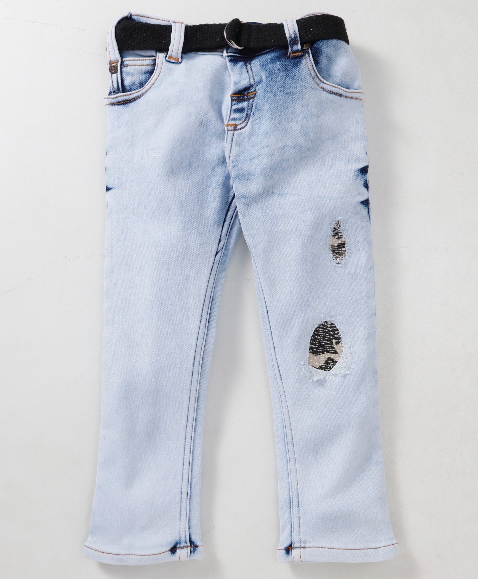 full distressed jeans